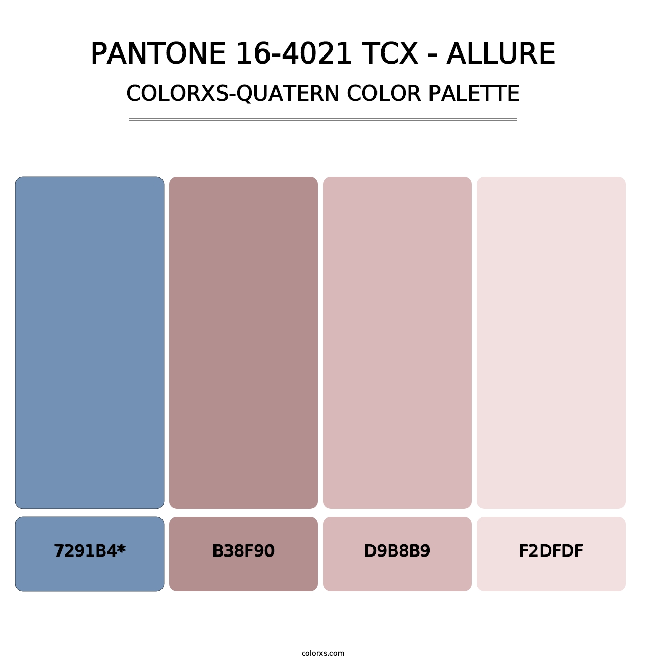 PANTONE 16-4021 TCX - Allure - Colorxs Quatern Palette