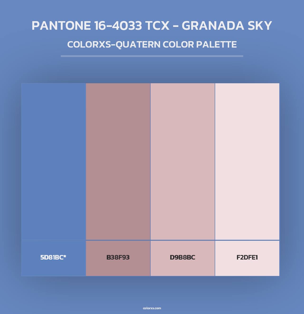 PANTONE 16-4033 TCX - Granada Sky - Colorxs Quad Palette