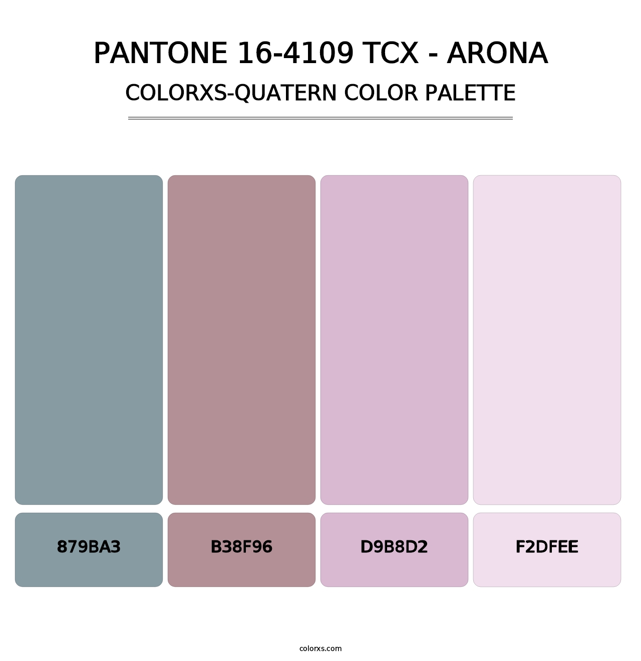 PANTONE 16-4109 TCX - Arona - Colorxs Quatern Palette