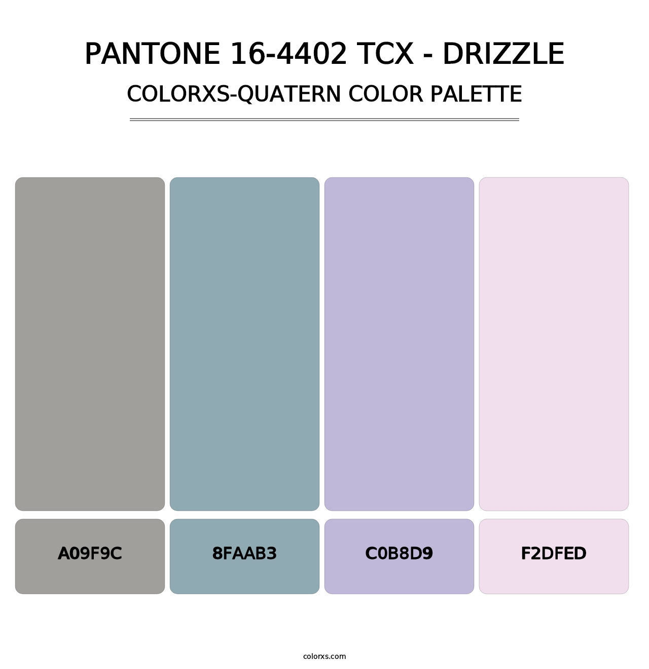 PANTONE 16-4402 TCX - Drizzle - Colorxs Quatern Palette