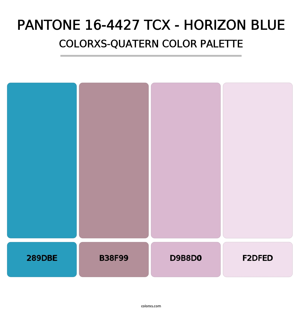 PANTONE 16-4427 TCX - Horizon Blue - Colorxs Quatern Palette
