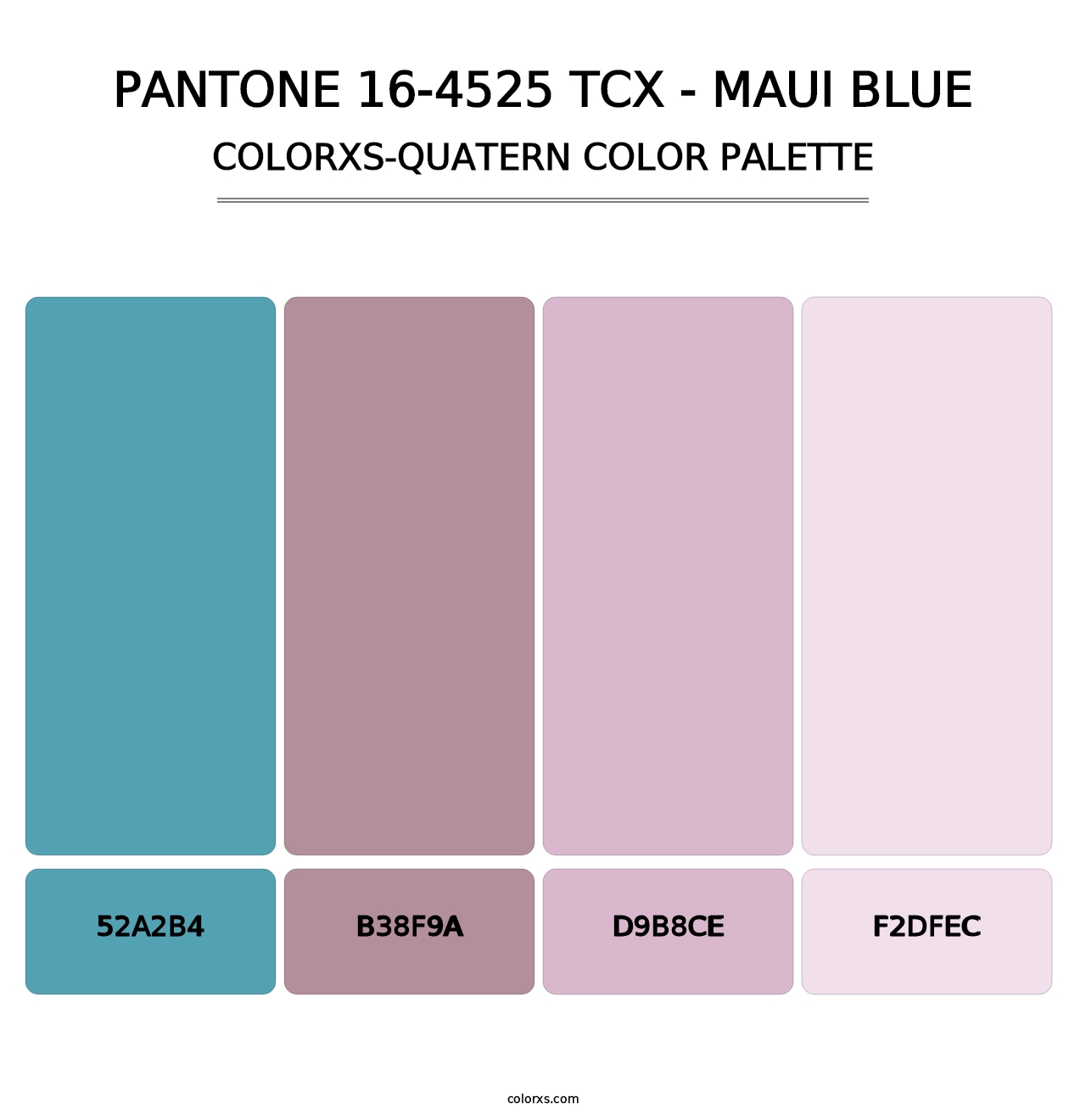 PANTONE 16-4525 TCX - Maui Blue - Colorxs Quatern Palette