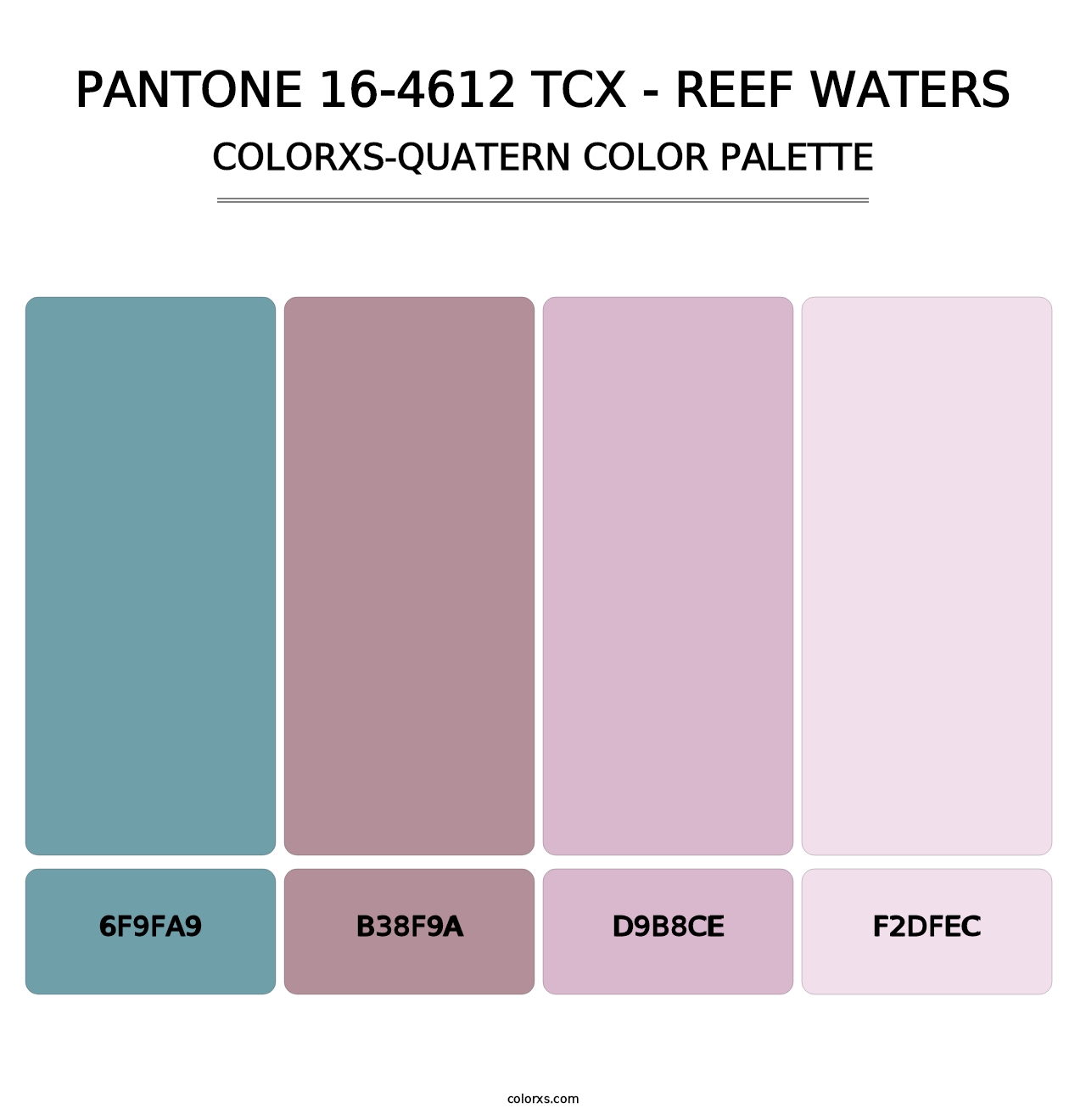 PANTONE 16-4612 TCX - Reef Waters - Colorxs Quatern Palette