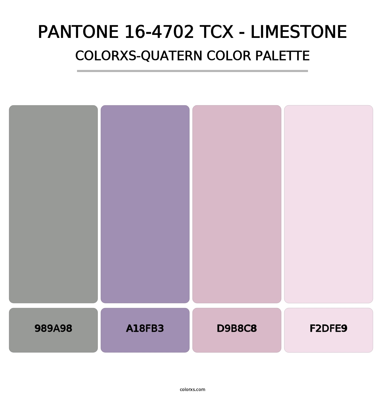 PANTONE 16-4702 TCX - Limestone - Colorxs Quatern Palette