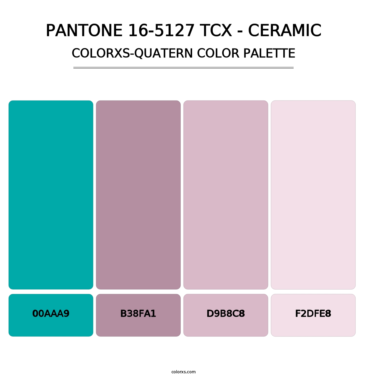 PANTONE 16-5127 TCX - Ceramic - Colorxs Quatern Palette