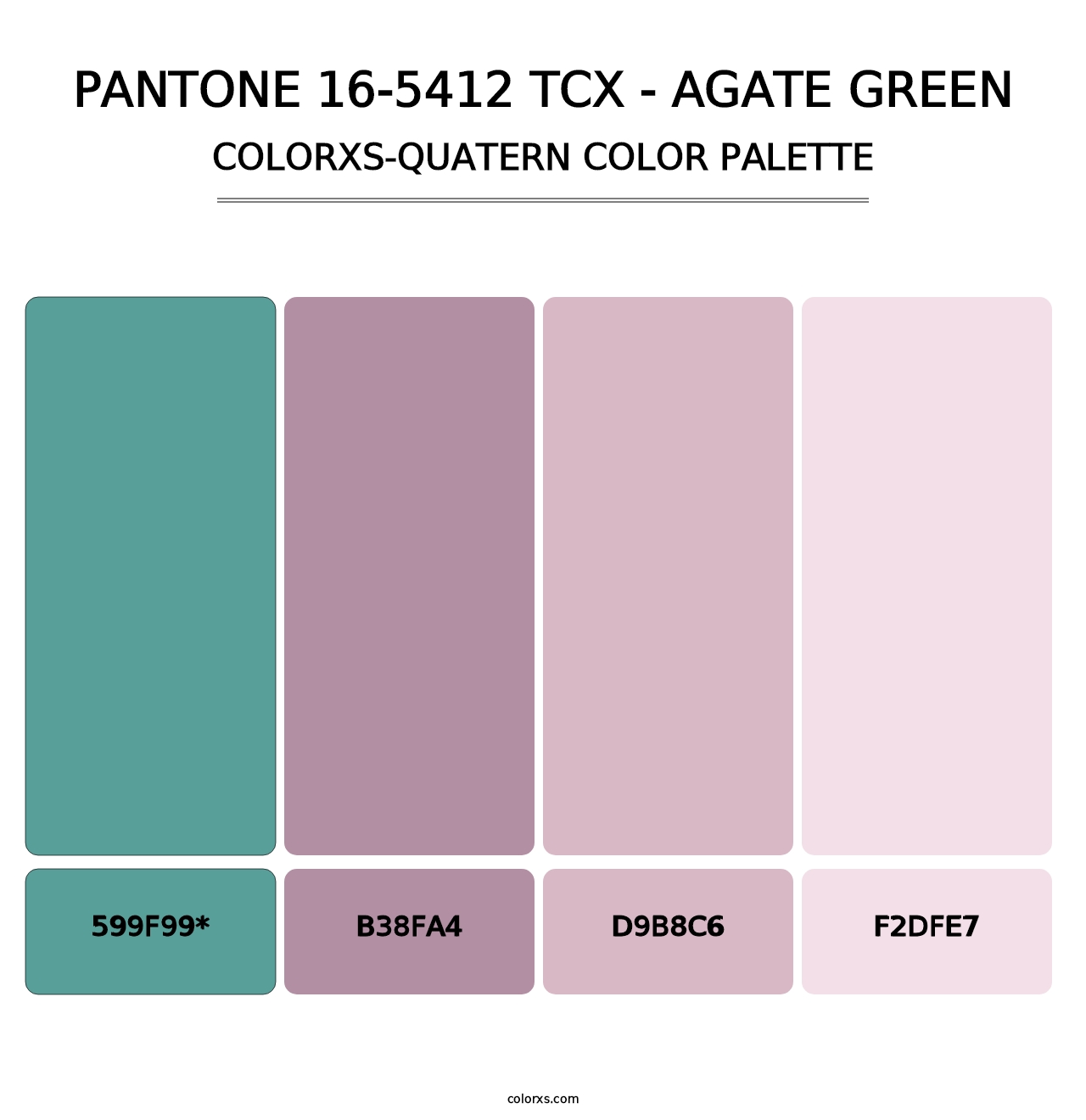 PANTONE 16-5412 TCX - Agate Green - Colorxs Quatern Palette