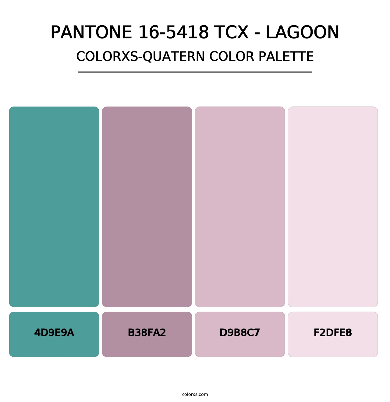 PANTONE 16-5418 TCX - Lagoon - Colorxs Quatern Palette