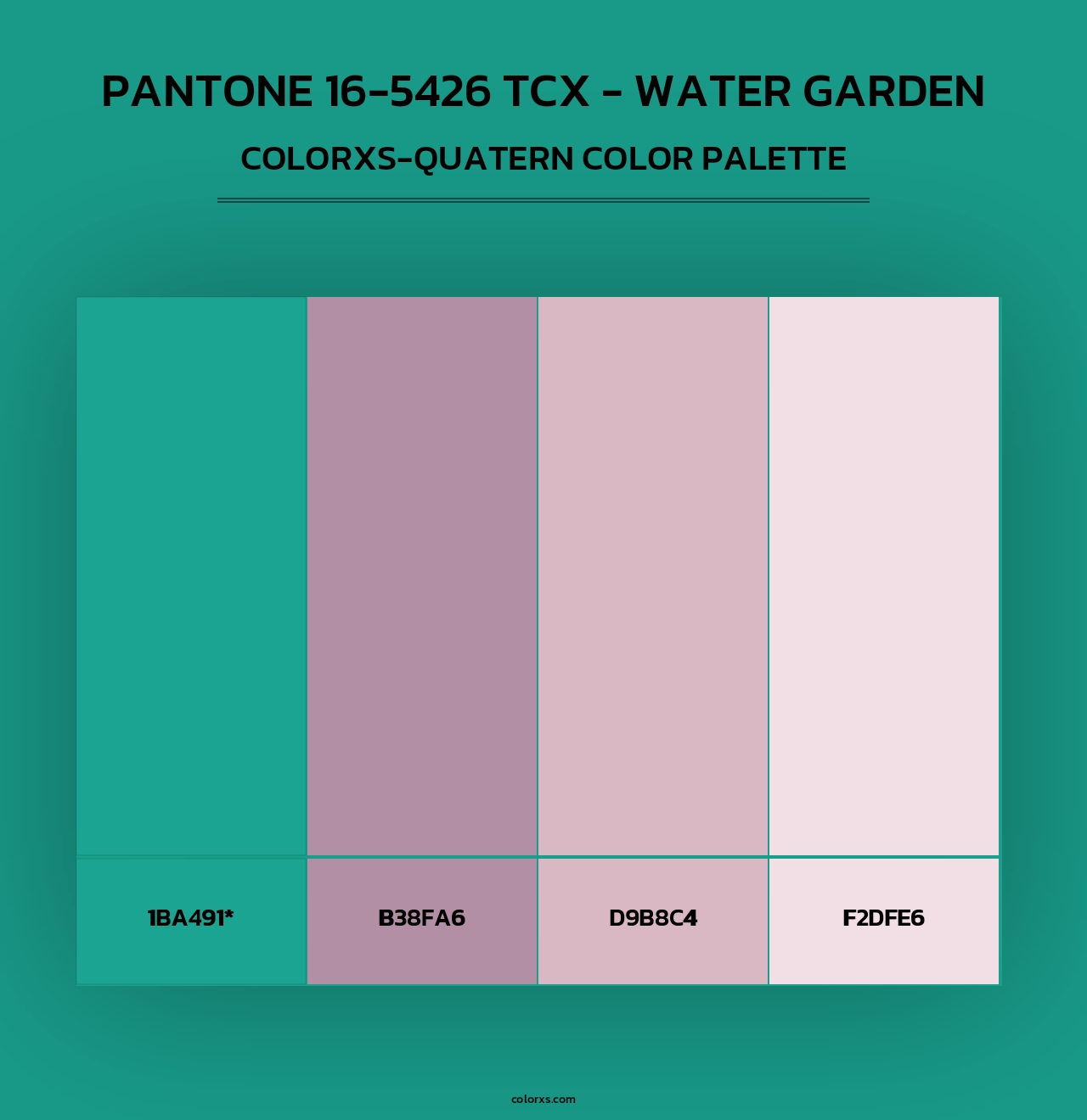 PANTONE 16-5426 TCX - Water Garden - Colorxs Quad Palette