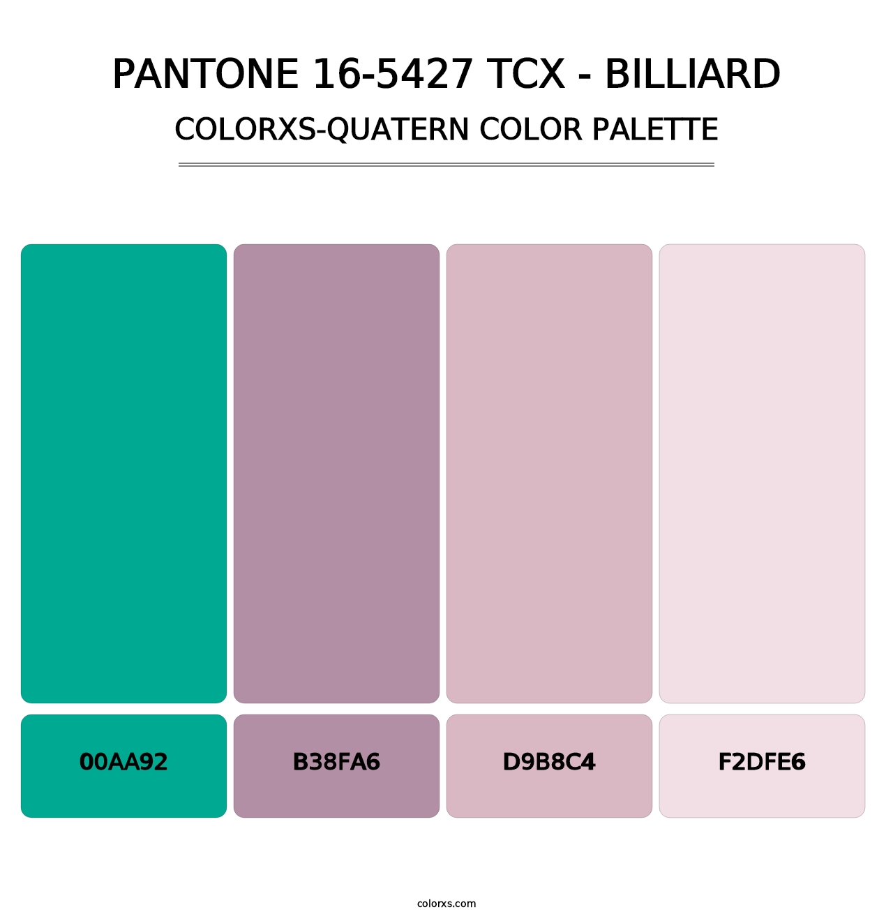 PANTONE 16-5427 TCX - Billiard - Colorxs Quatern Palette