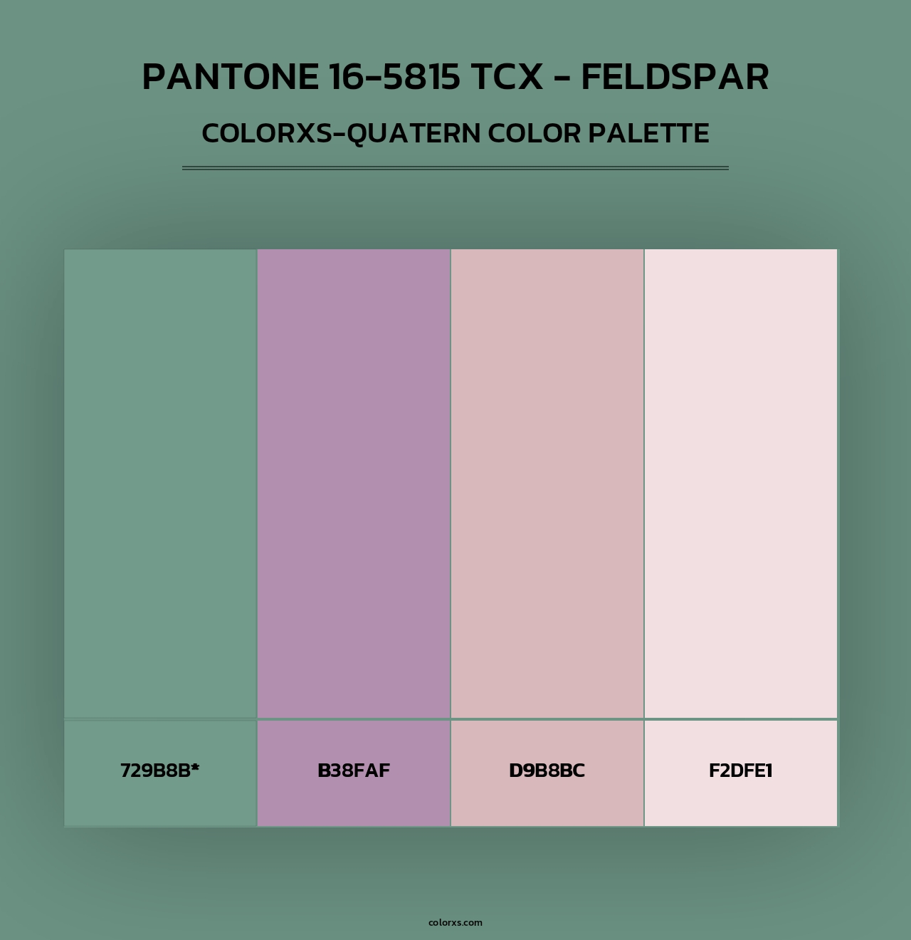 PANTONE 16-5815 TCX - Feldspar - Colorxs Quad Palette