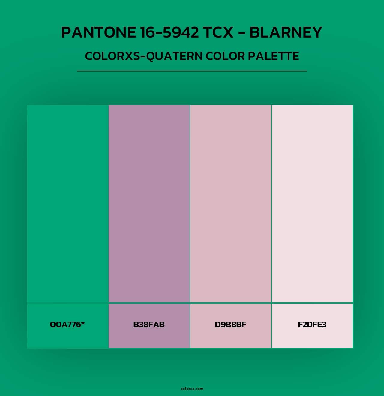 PANTONE 16-5942 TCX - Blarney - Colorxs Quad Palette