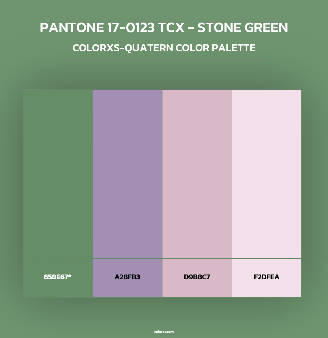 PANTONE 17-0123 TCX - Stone Green - Colorxs Quad Palette