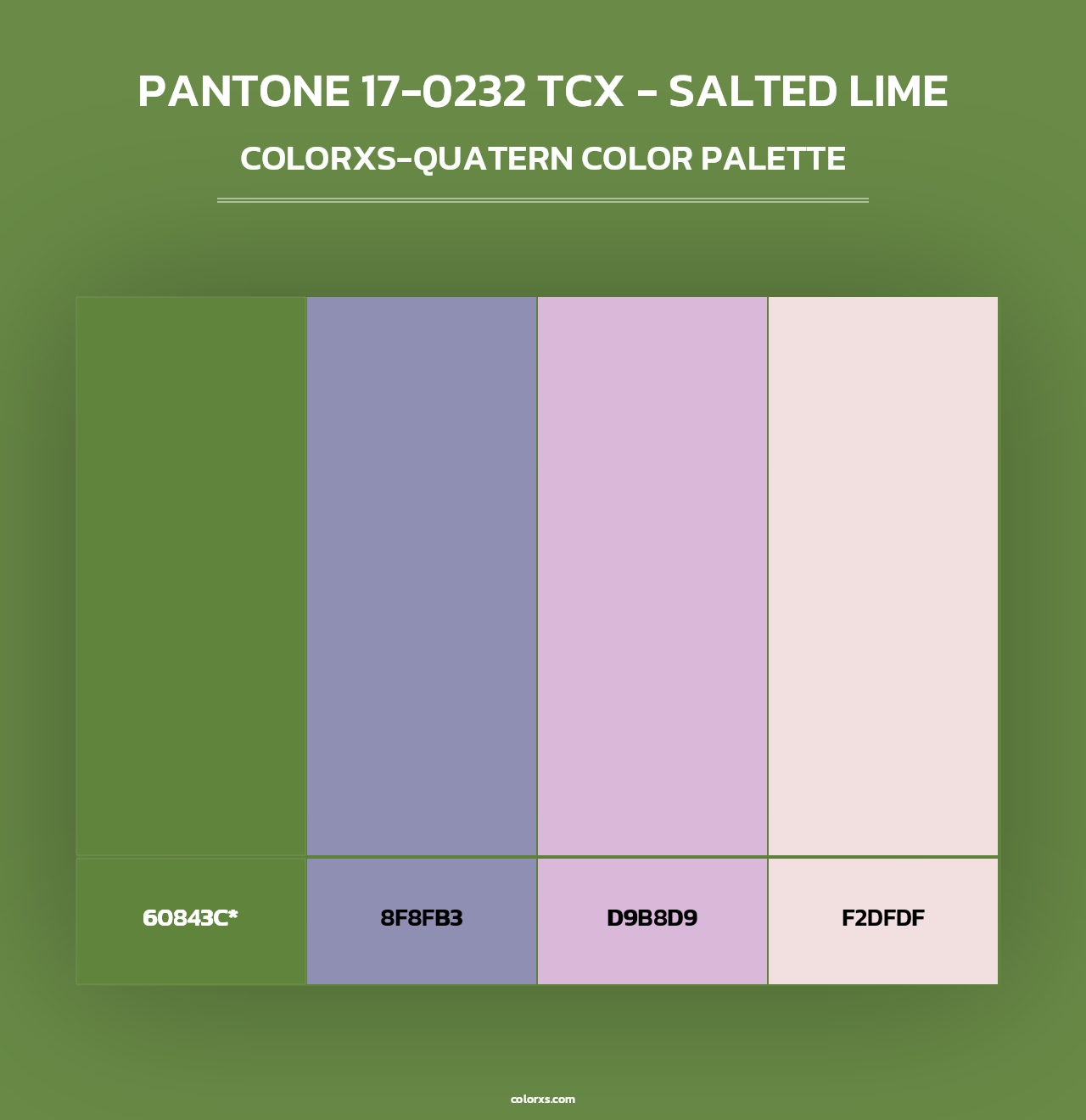PANTONE 17-0232 TCX - Salted Lime - Colorxs Quad Palette