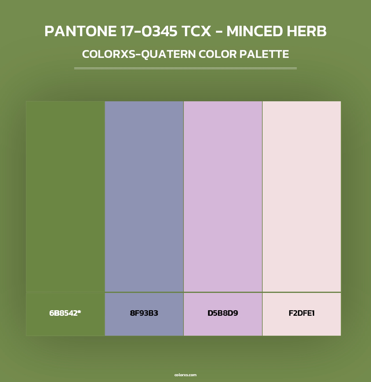 PANTONE 17-0345 TCX - Minced Herb - Colorxs Quad Palette