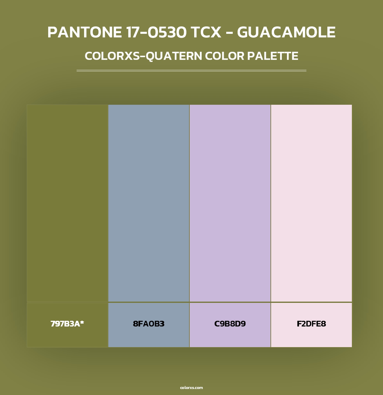 PANTONE 17-0530 TCX - Guacamole - Colorxs Quad Palette