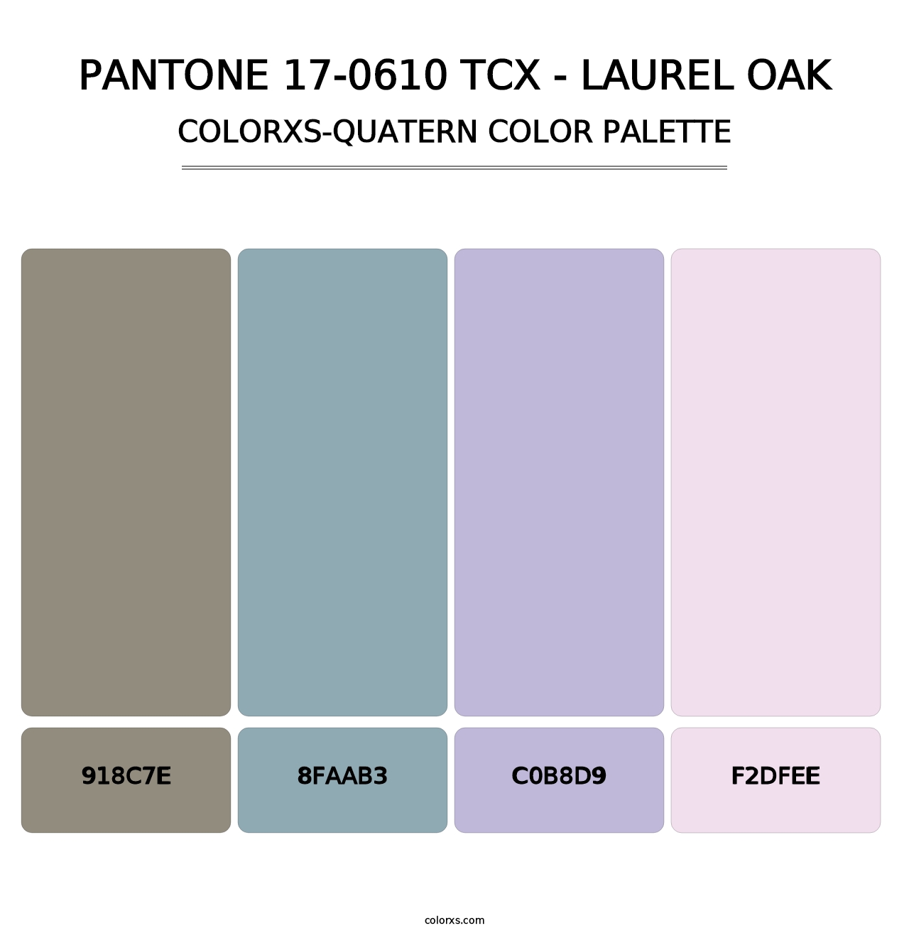 PANTONE 17-0610 TCX - Laurel Oak - Colorxs Quatern Palette