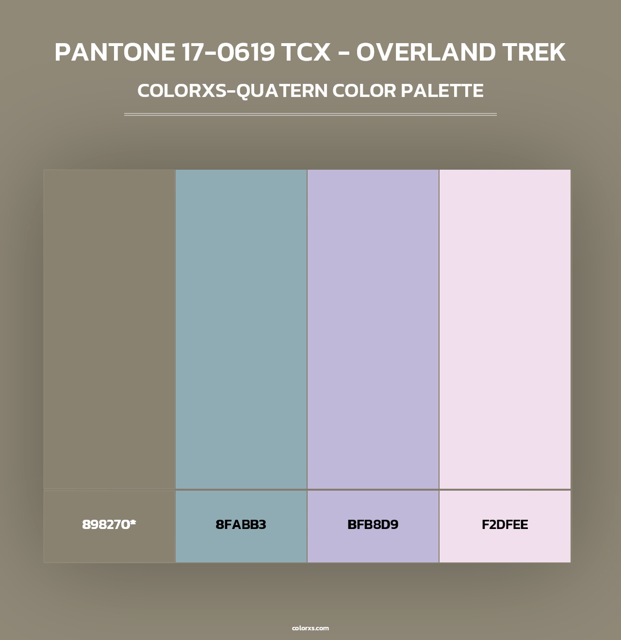 PANTONE 17-0619 TCX - Overland Trek - Colorxs Quad Palette