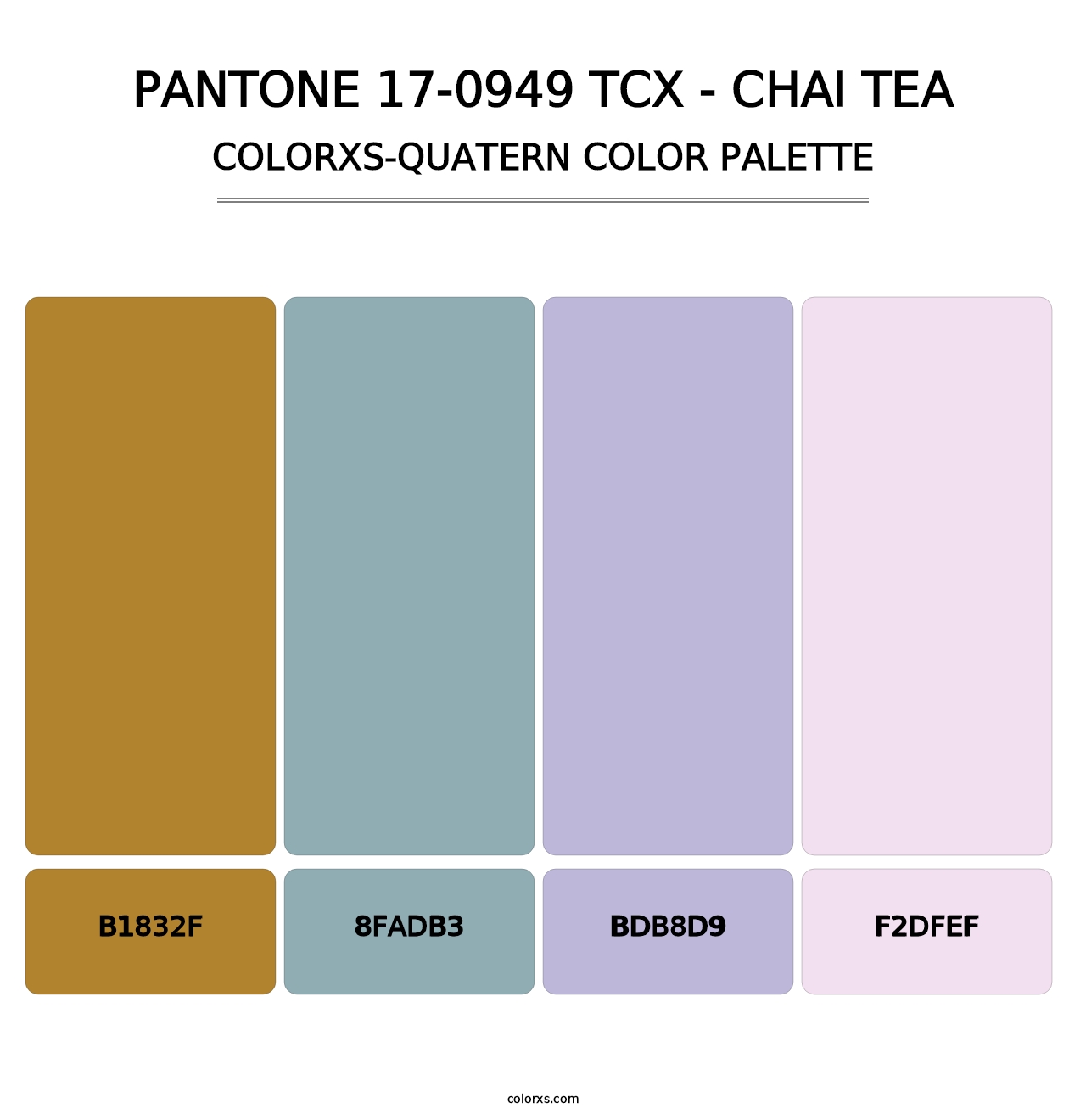 PANTONE 17-0949 TCX - Chai Tea - Colorxs Quatern Palette