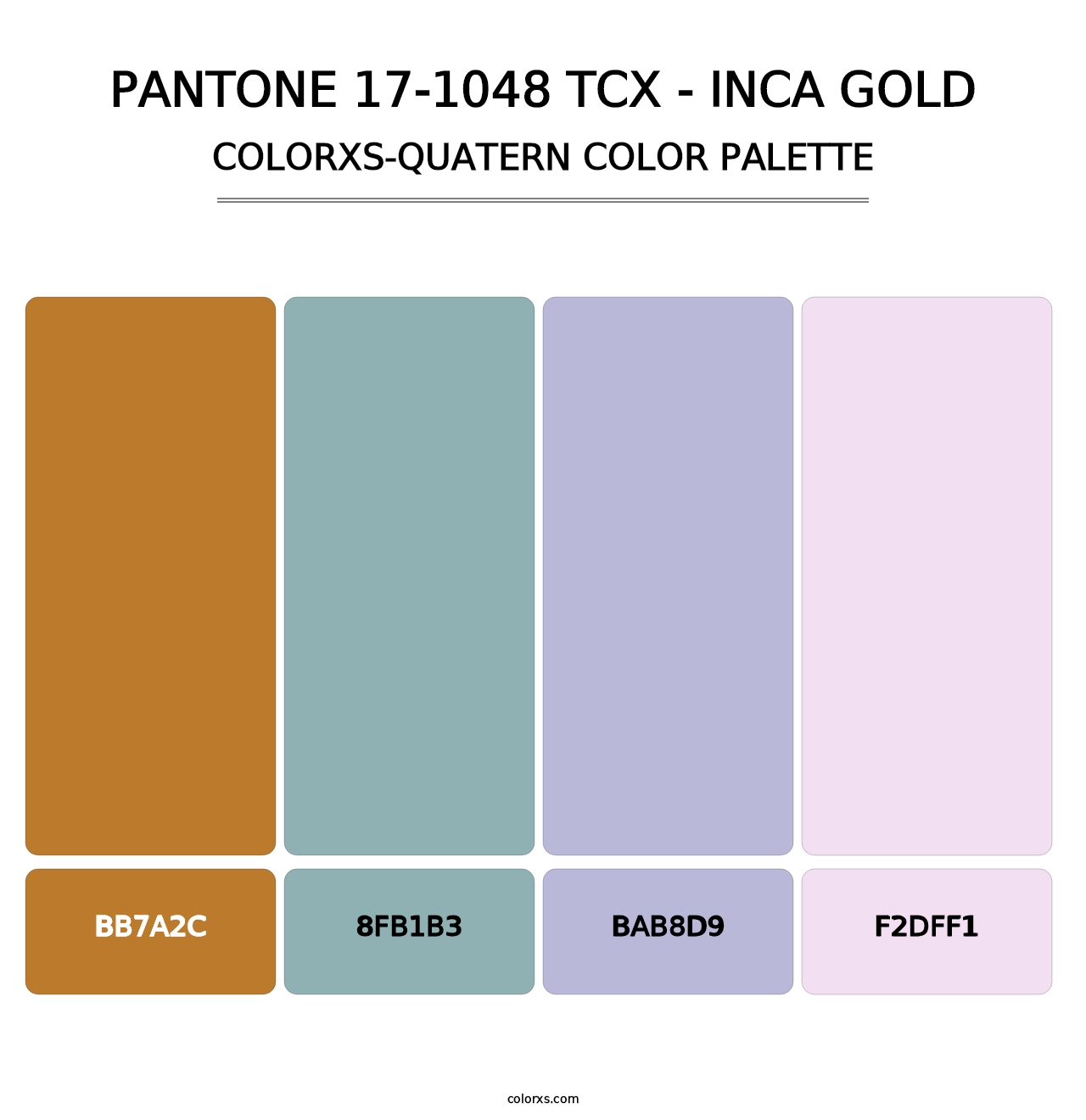 PANTONE 17-1048 TCX - Inca Gold - Colorxs Quatern Palette