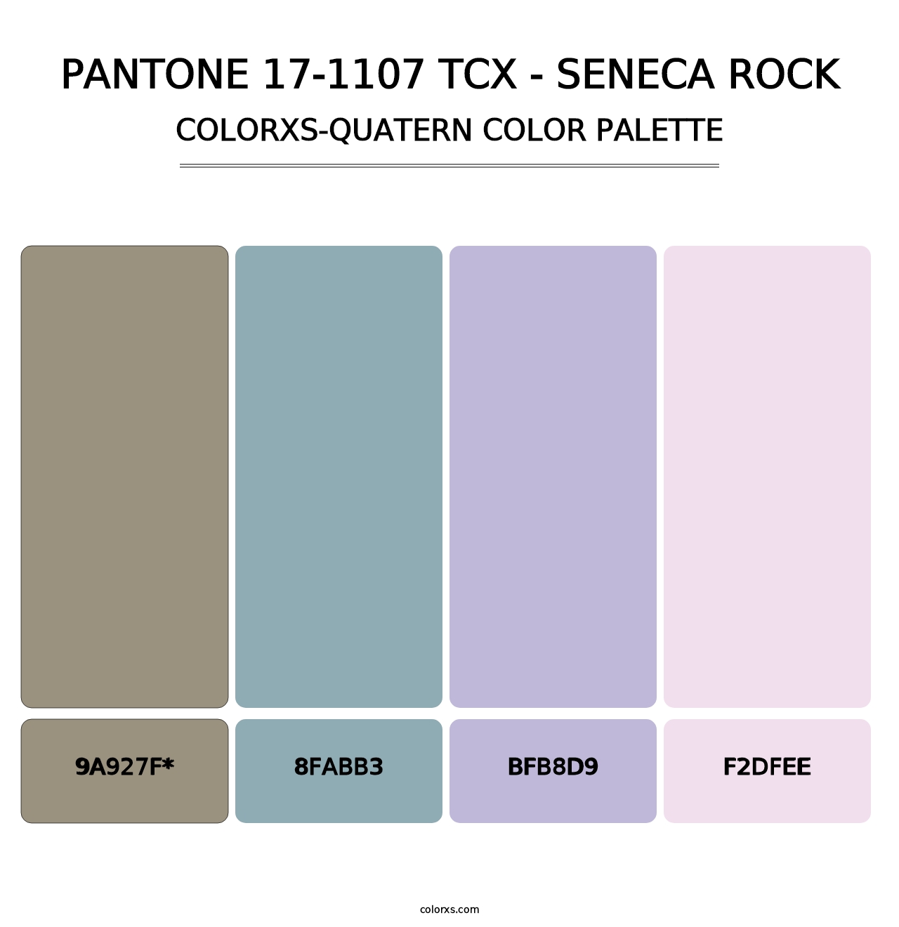 PANTONE 17-1107 TCX - Seneca Rock - Colorxs Quatern Palette