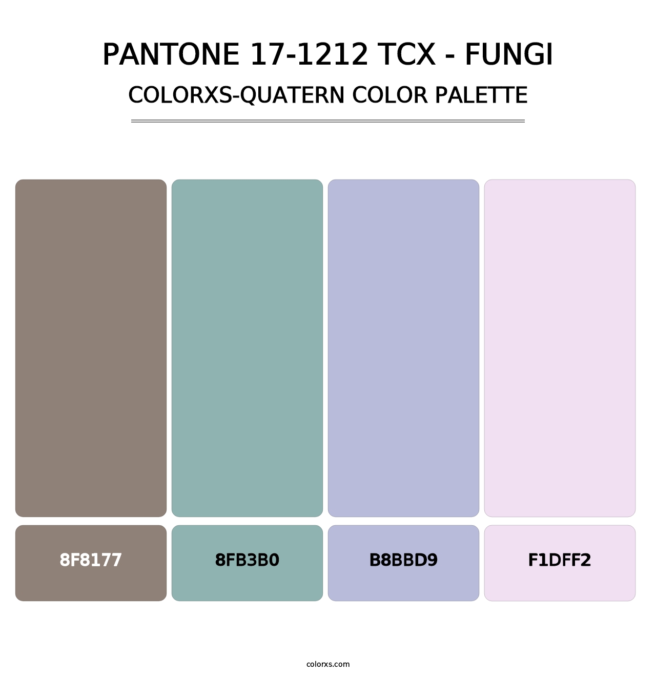 PANTONE 17-1212 TCX - Fungi - Colorxs Quatern Palette