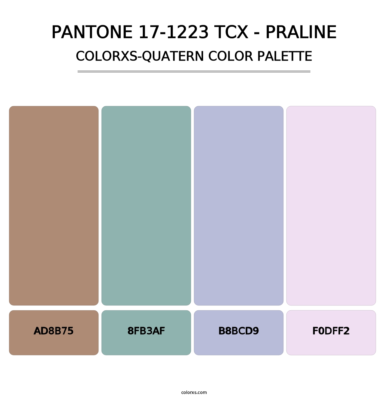 PANTONE 17-1223 TCX - Praline - Colorxs Quatern Palette