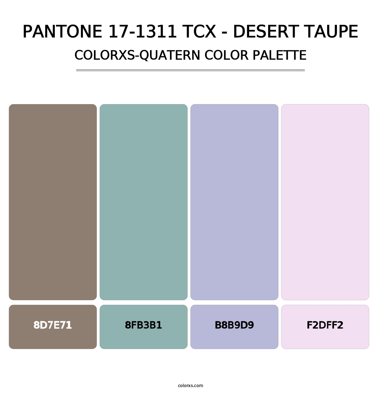 PANTONE 17-1311 TCX - Desert Taupe - Colorxs Quatern Palette
