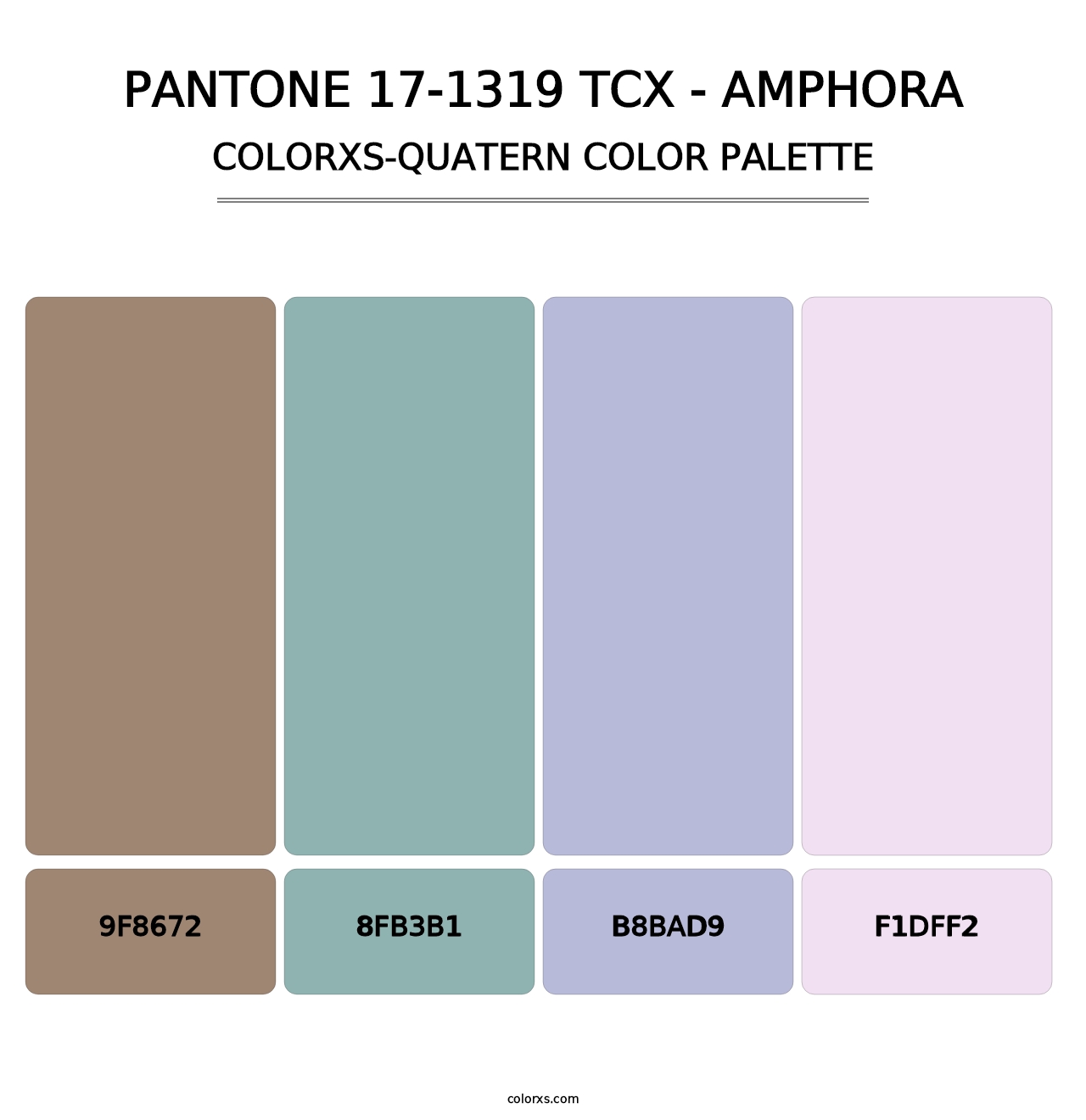 PANTONE 17-1319 TCX - Amphora - Colorxs Quatern Palette