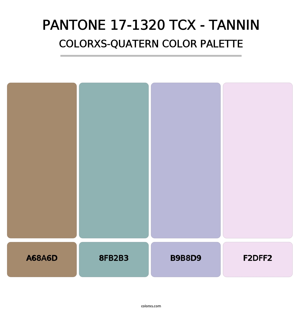 PANTONE 17-1320 TCX - Tannin - Colorxs Quatern Palette