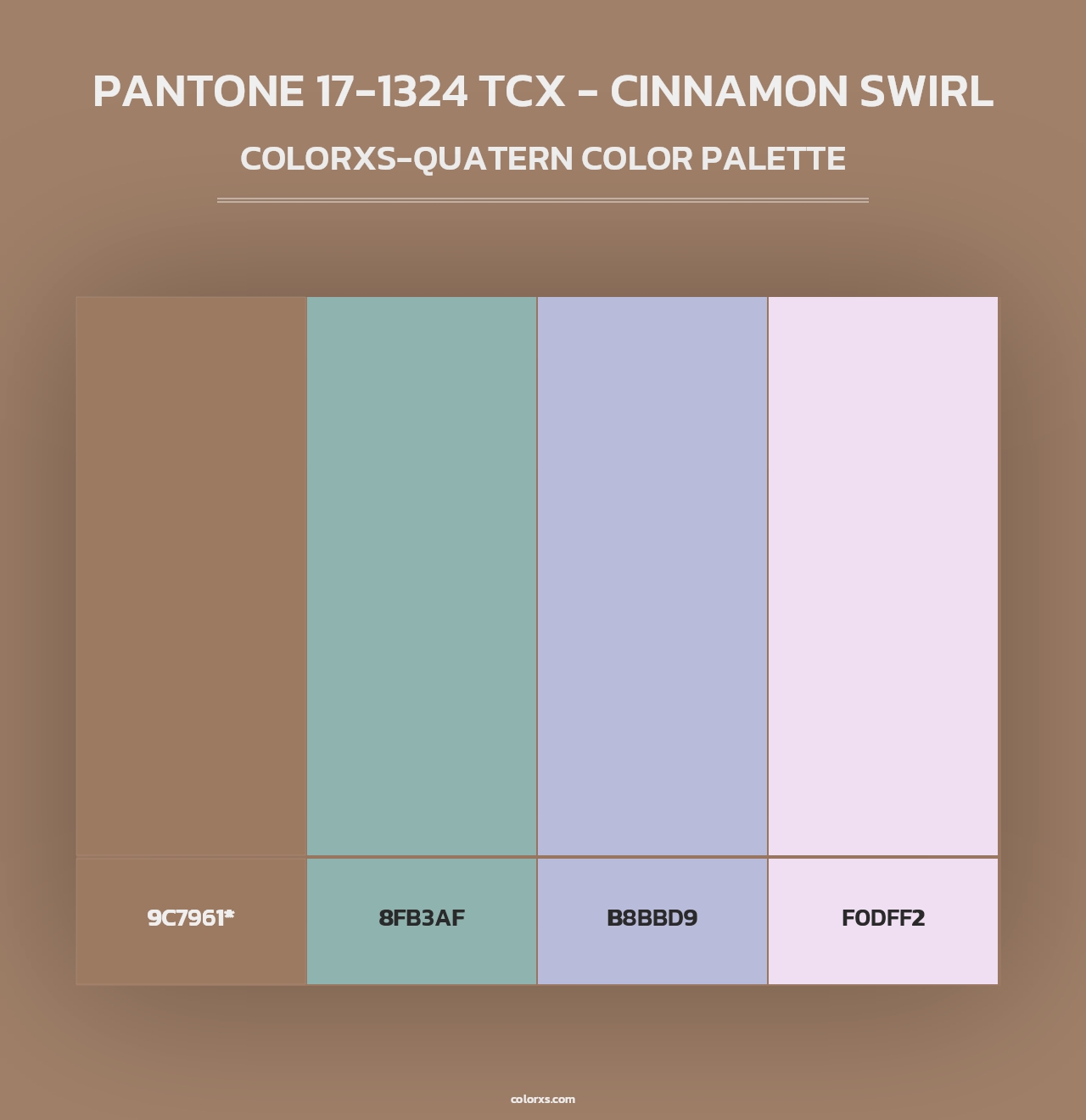 PANTONE 17-1324 TCX - Cinnamon Swirl - Colorxs Quad Palette