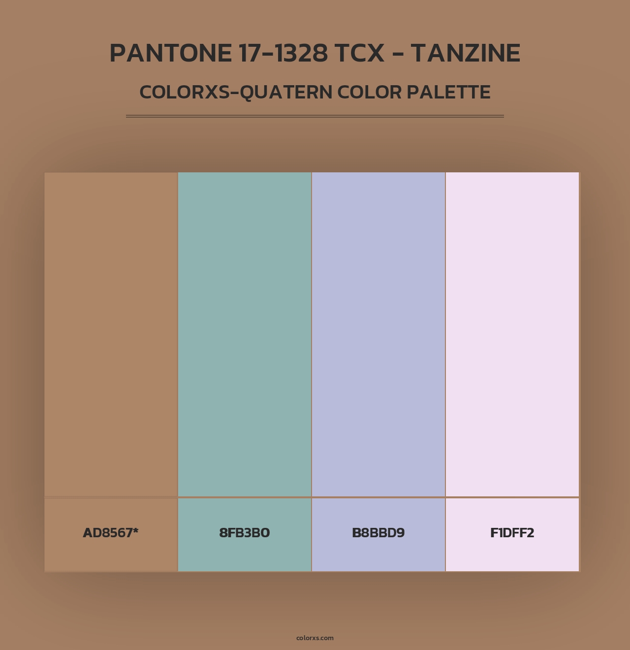 PANTONE 17-1328 TCX - Tanzine - Colorxs Quad Palette