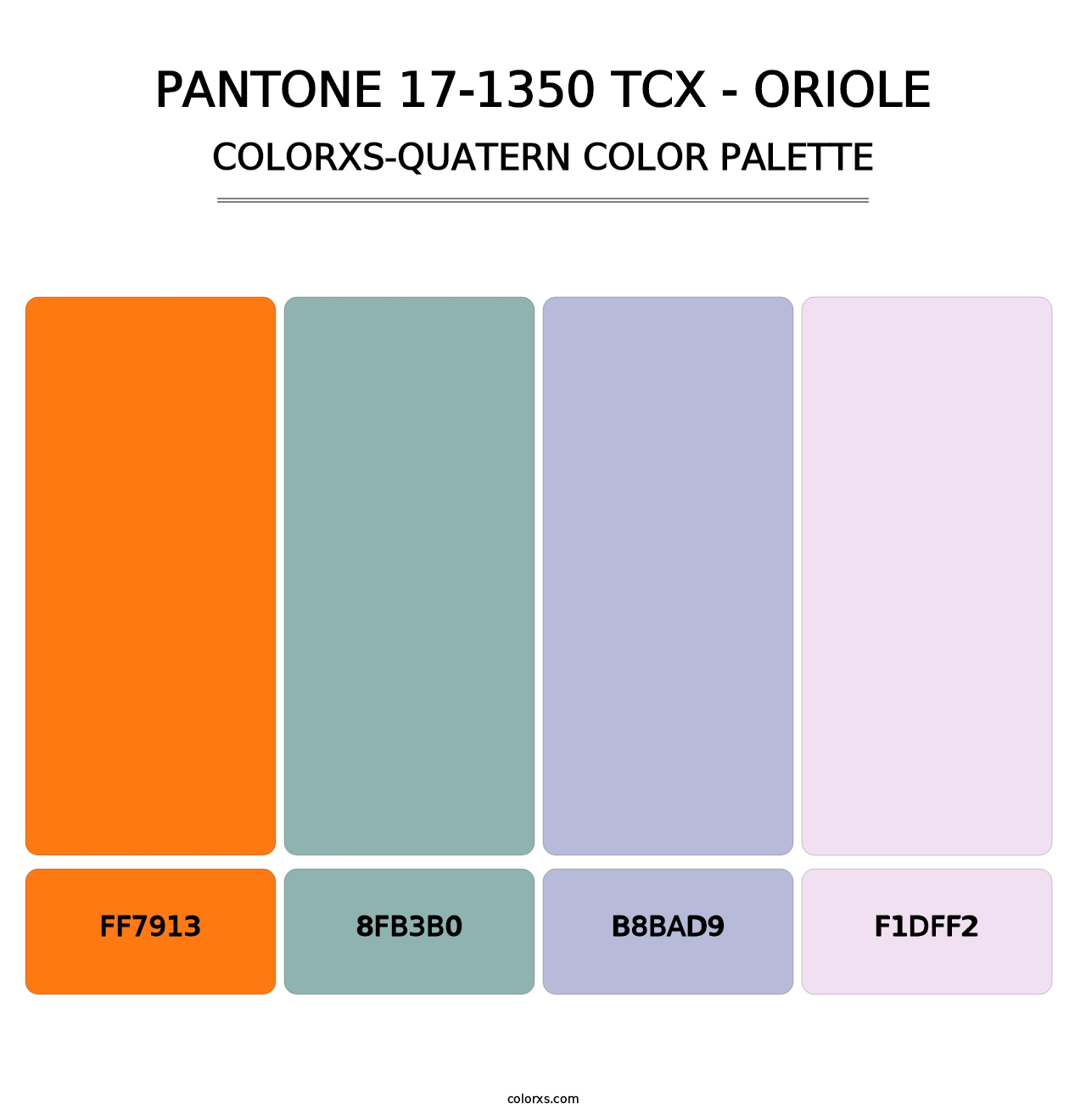 PANTONE 17-1350 TCX - Oriole - Colorxs Quatern Palette