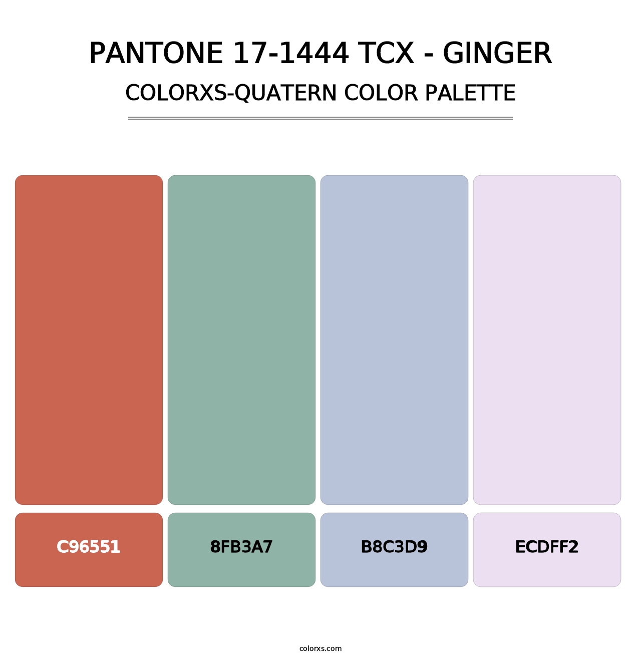 PANTONE 17-1444 TCX - Ginger - Colorxs Quatern Palette