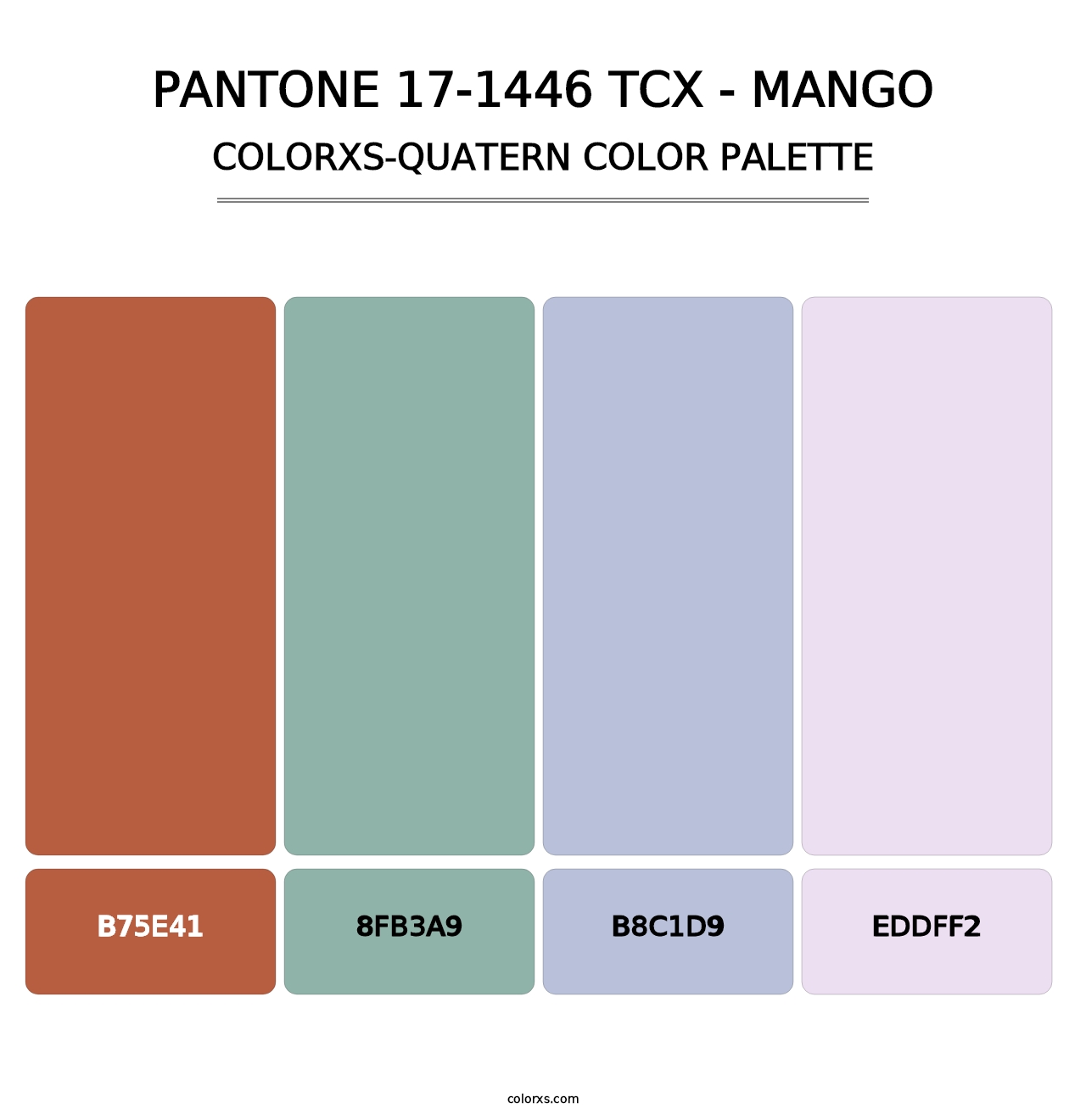 PANTONE 17-1446 TCX - Mango - Colorxs Quatern Palette
