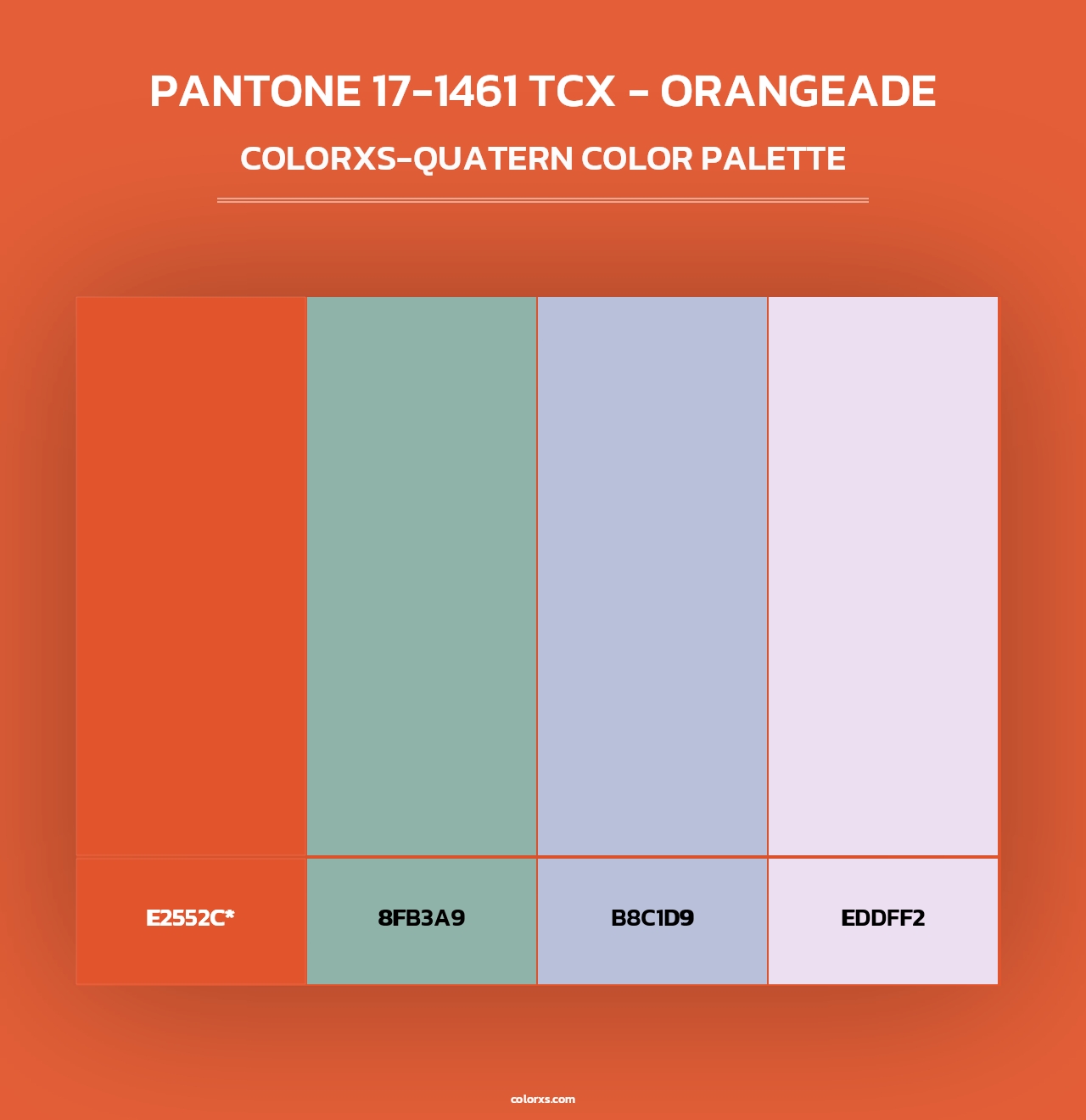 PANTONE 17-1461 TCX - Orangeade - Colorxs Quad Palette