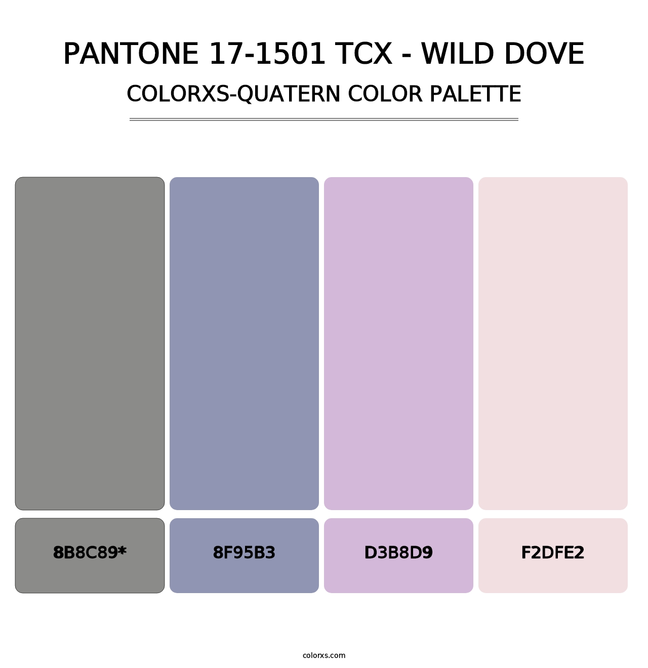 PANTONE 17-1501 TCX - Wild Dove - Colorxs Quatern Palette