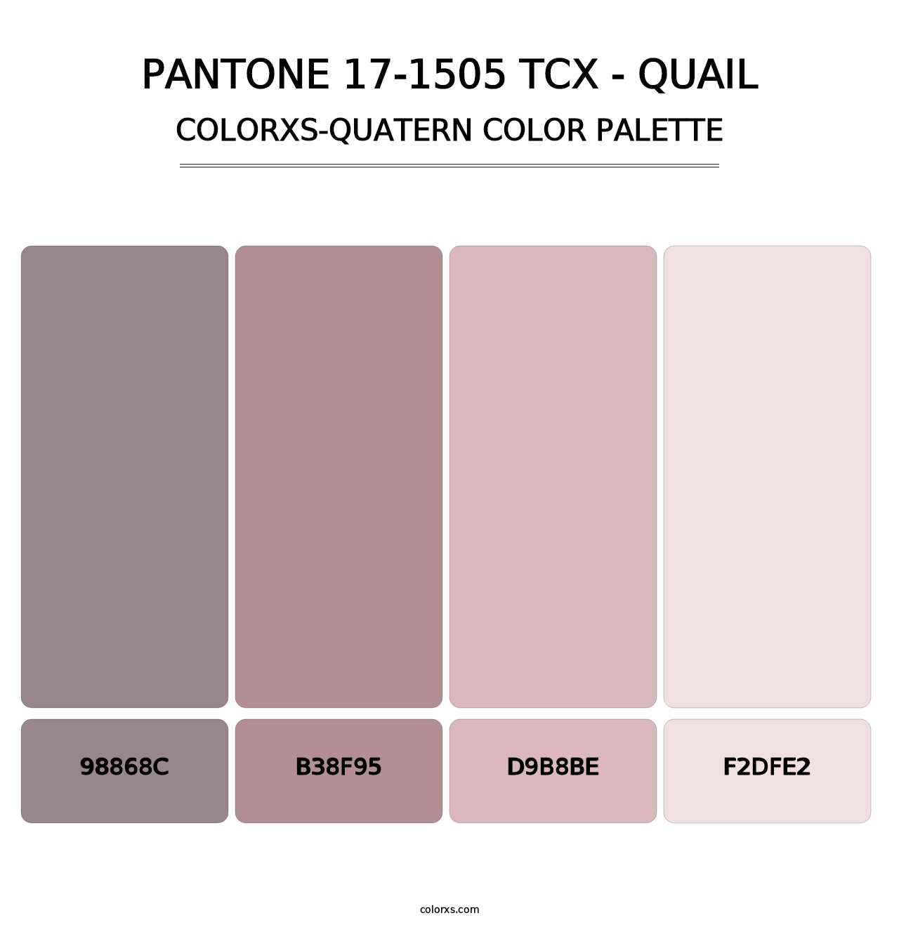 PANTONE 17-1505 TCX - Quail - Colorxs Quatern Palette