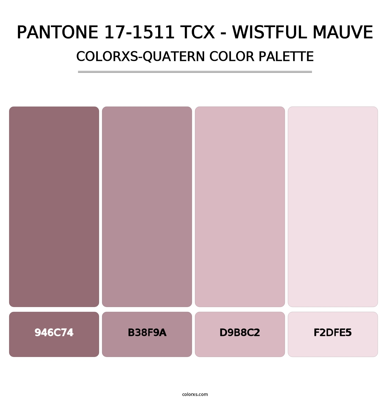 PANTONE 17-1511 TCX - Wistful Mauve - Colorxs Quatern Palette