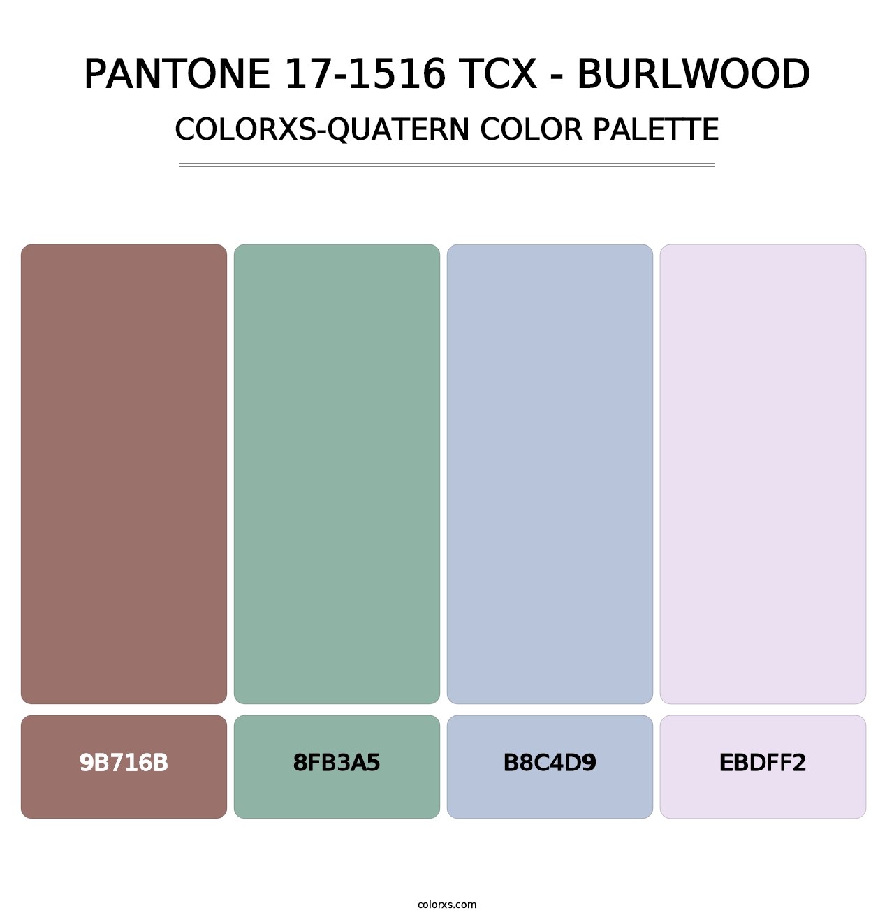 PANTONE 17-1516 TCX - Burlwood - Colorxs Quatern Palette