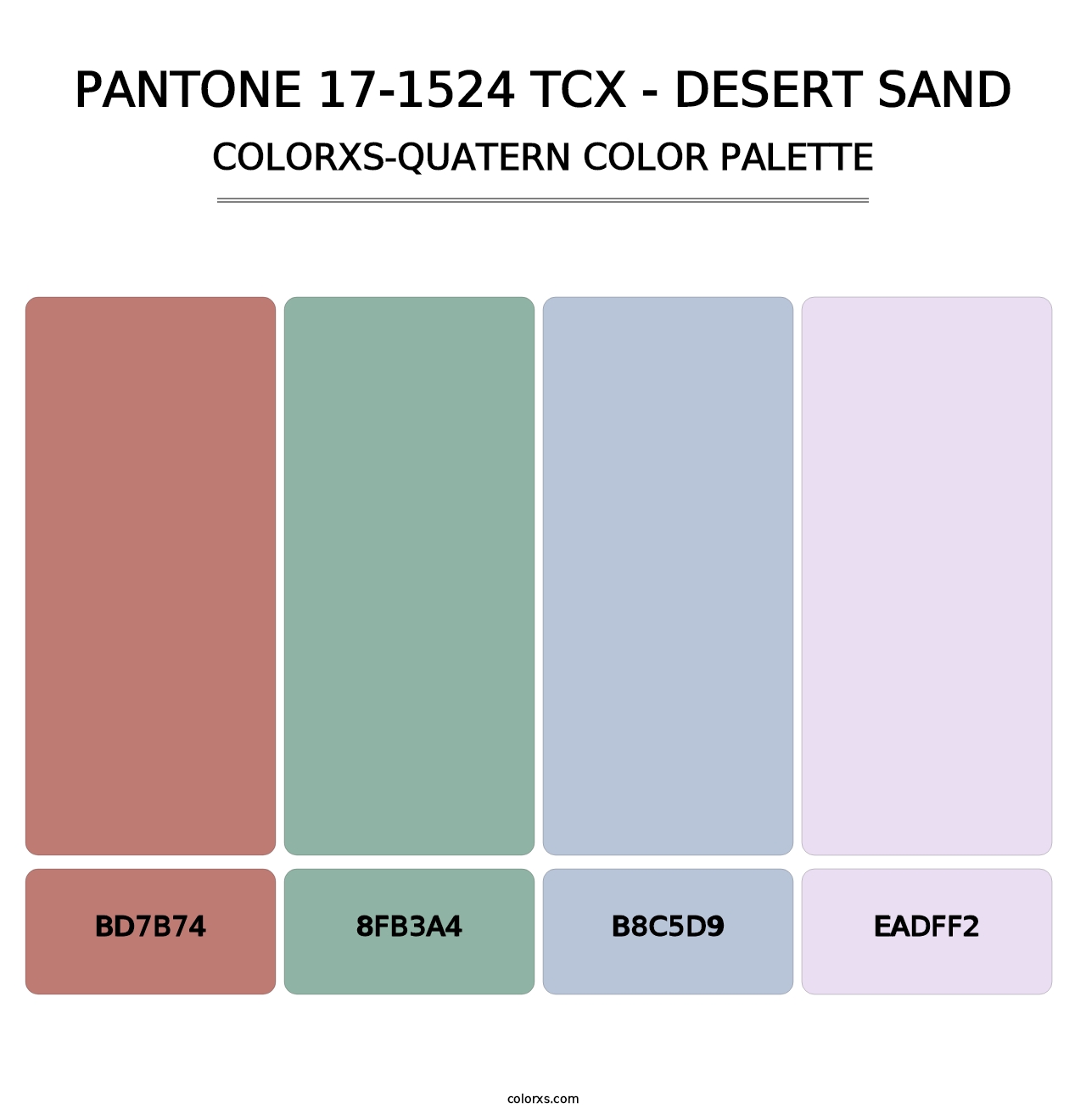 PANTONE 17-1524 TCX - Desert Sand - Colorxs Quatern Palette