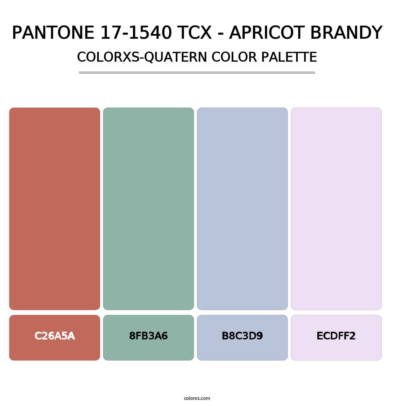 PANTONE 17-1540 TCX - Apricot Brandy - Colorxs Quatern Palette