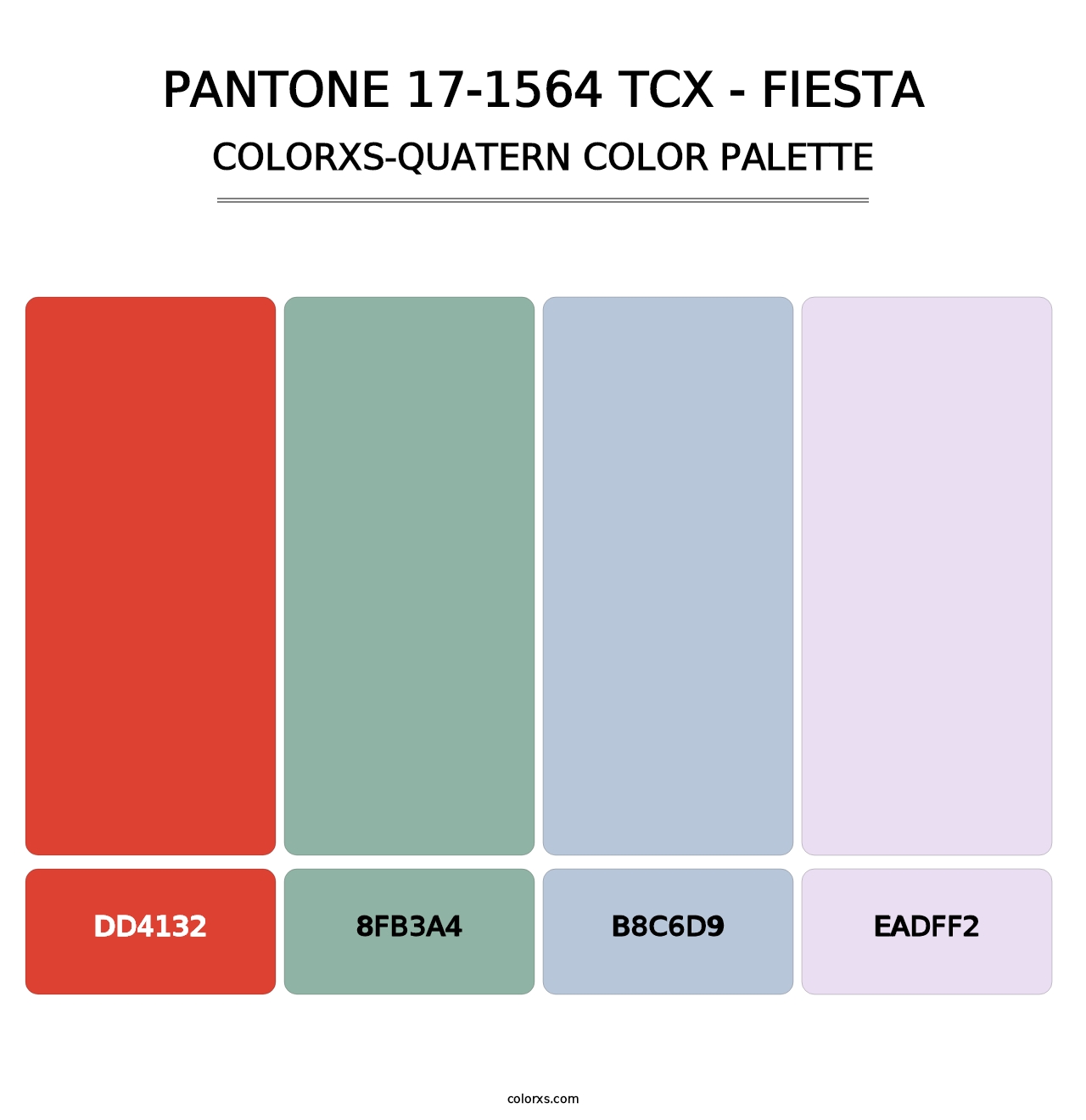 PANTONE 17-1564 TCX - Fiesta - Colorxs Quatern Palette