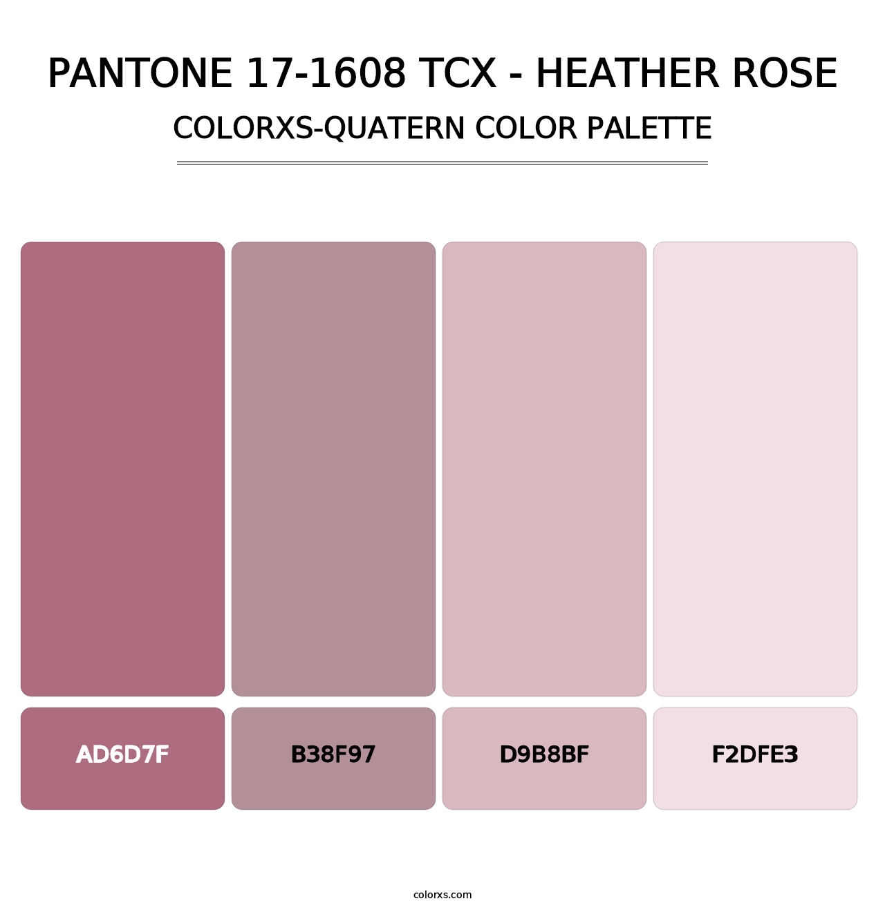 PANTONE 17-1608 TCX - Heather Rose - Colorxs Quatern Palette