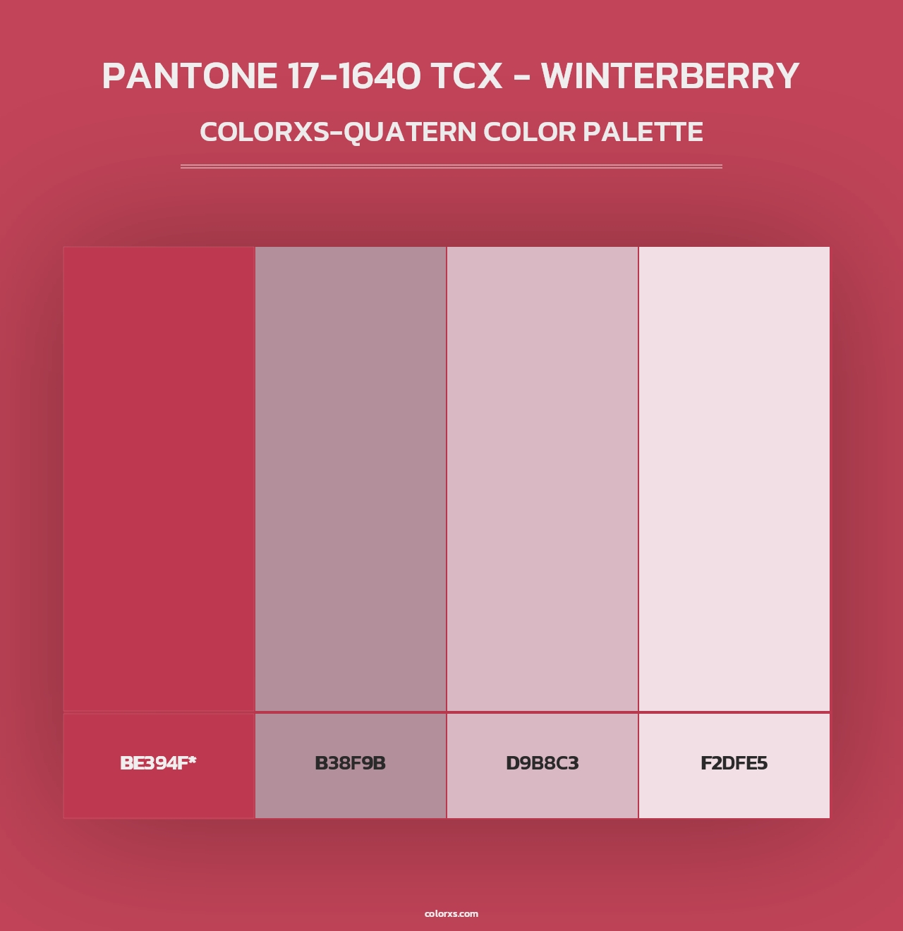 PANTONE 17-1640 TCX - Winterberry - Colorxs Quad Palette