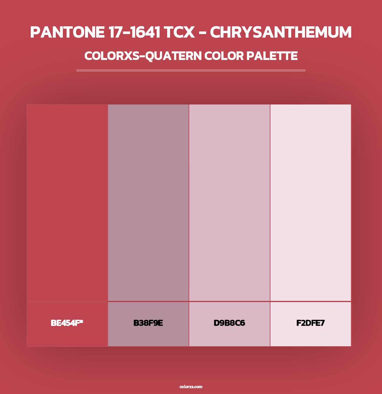 PANTONE 17-1641 TCX - Chrysanthemum - Colorxs Quad Palette