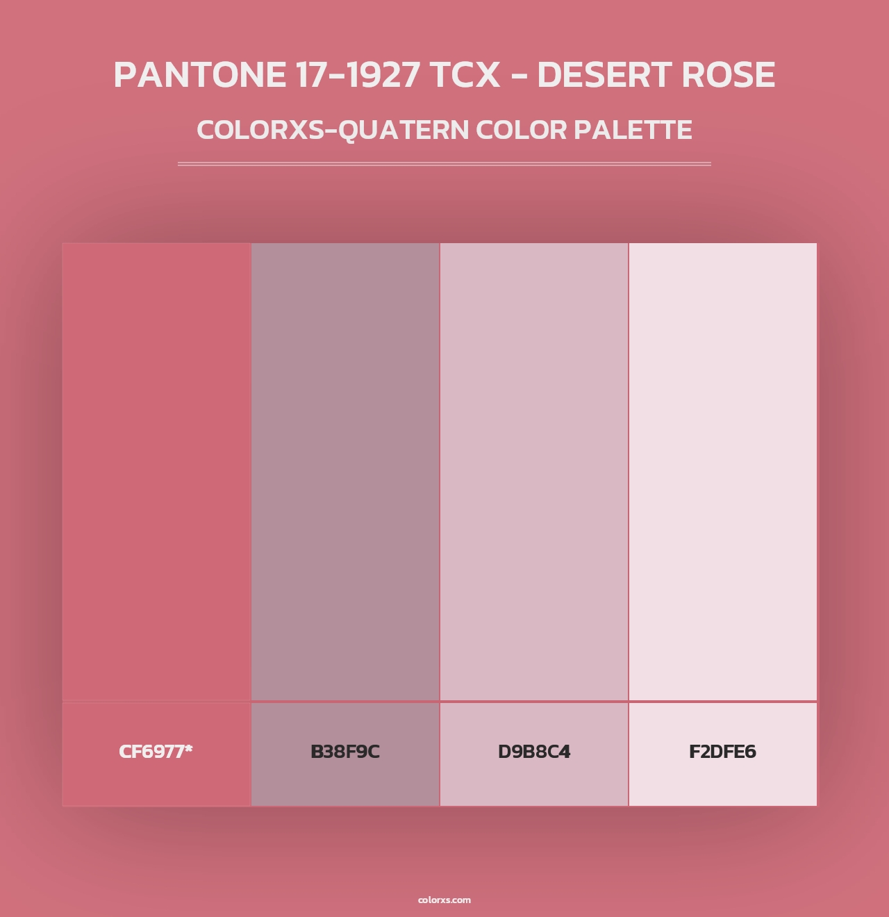 PANTONE 17-1927 TCX - Desert Rose - Colorxs Quad Palette