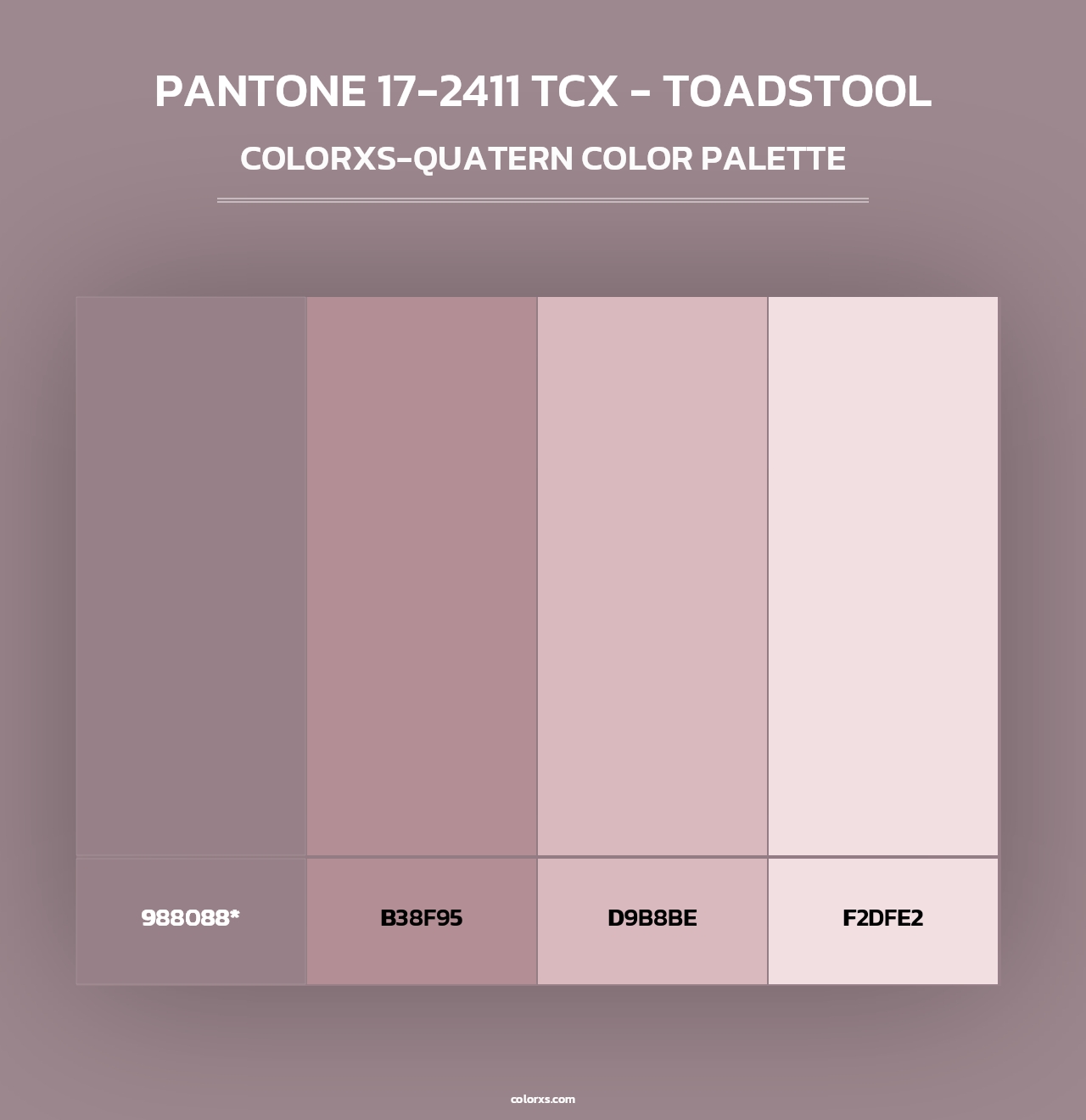 PANTONE 17-2411 TCX - Toadstool - Colorxs Quad Palette