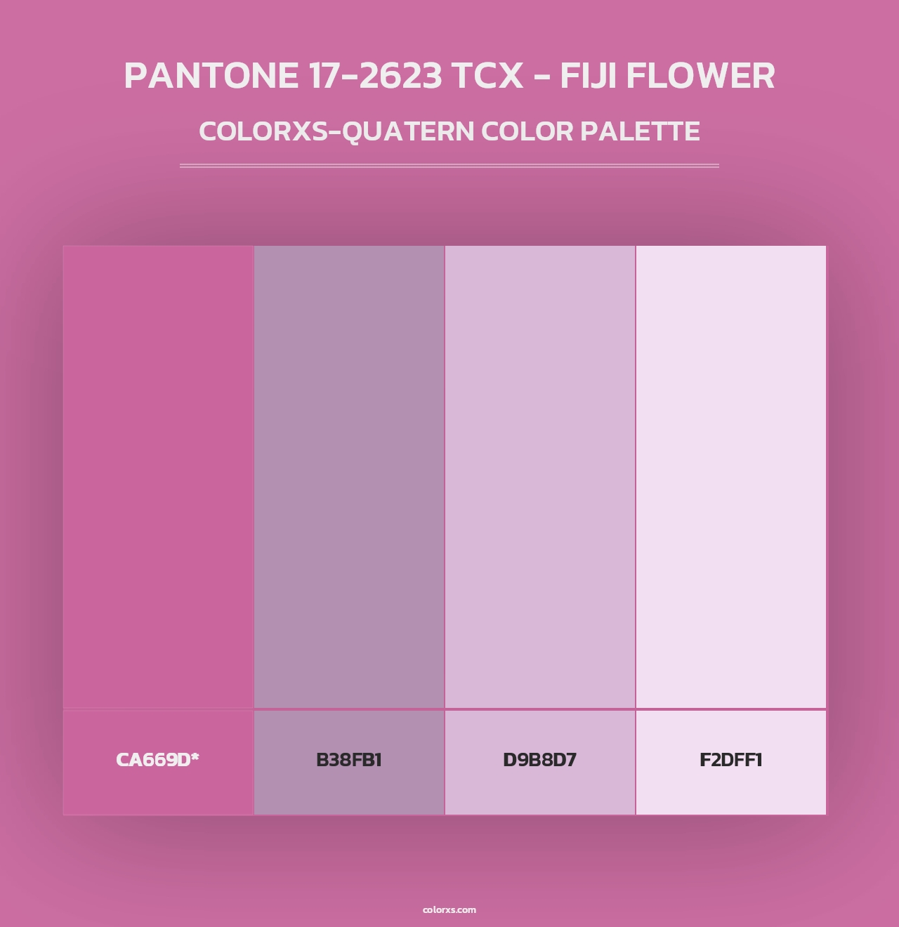PANTONE 17-2623 TCX - Fiji Flower - Colorxs Quad Palette