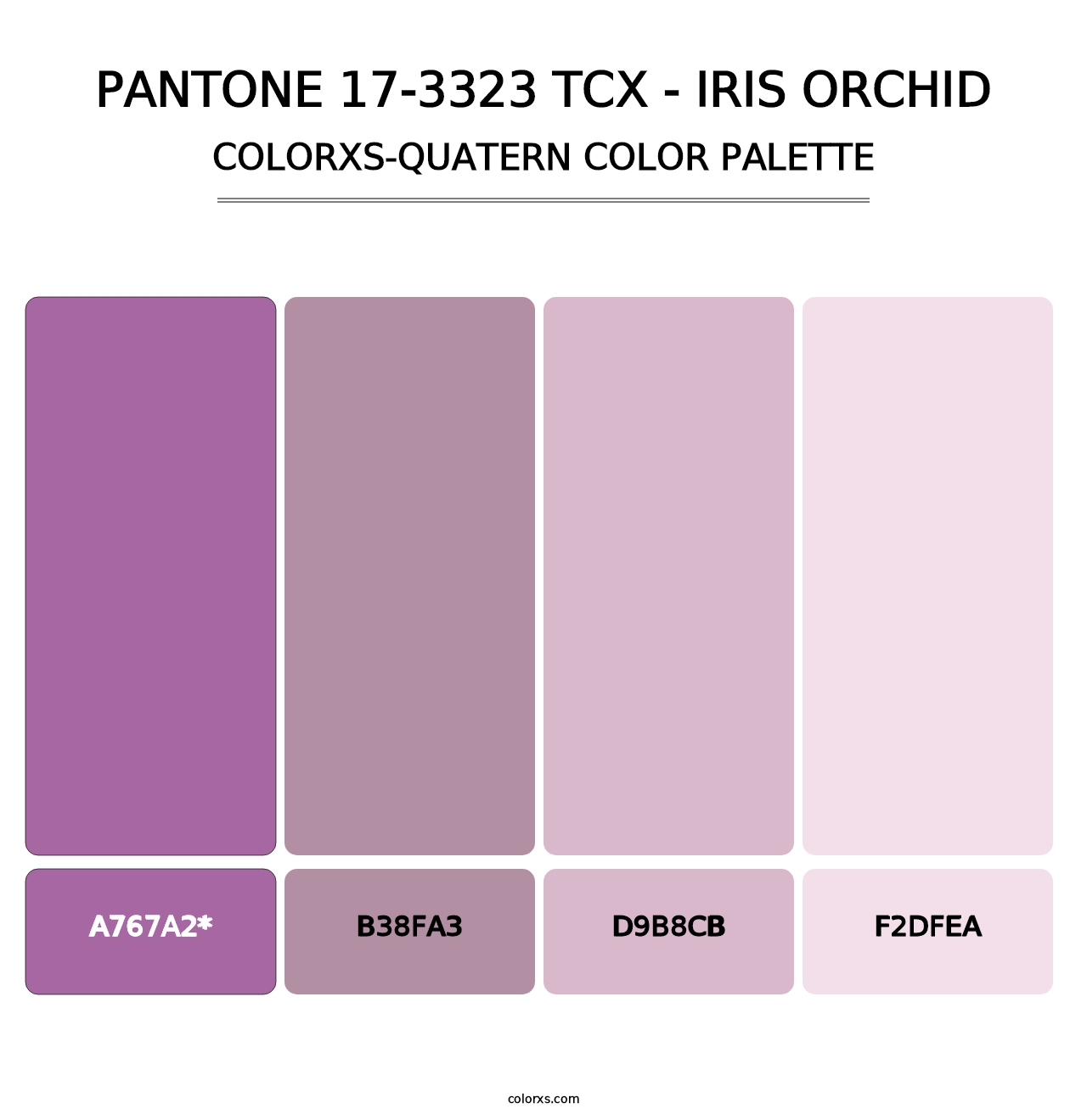 PANTONE 17-3323 TCX - Iris Orchid - Colorxs Quatern Palette
