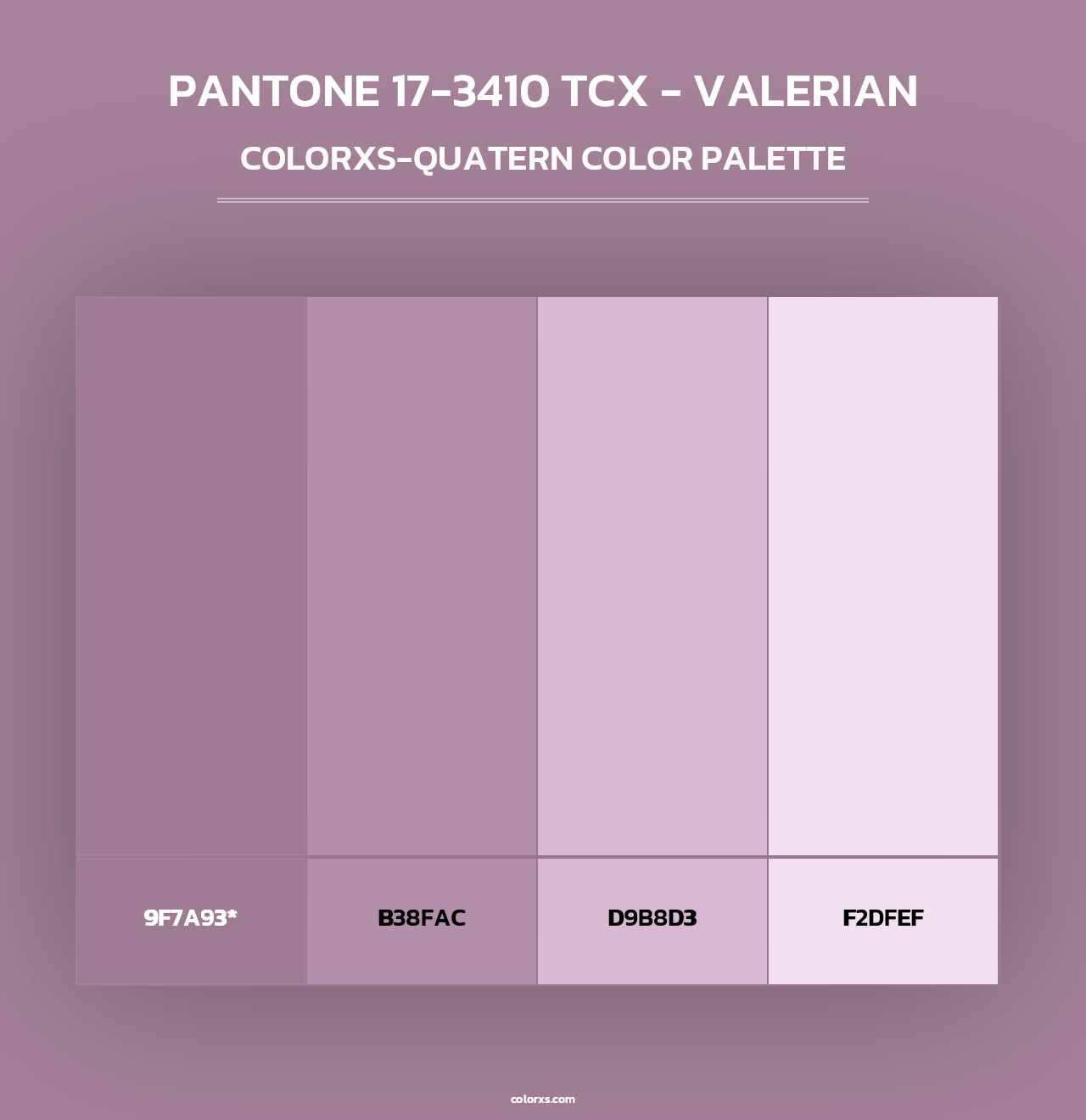 PANTONE 17-3410 TCX - Valerian - Colorxs Quad Palette
